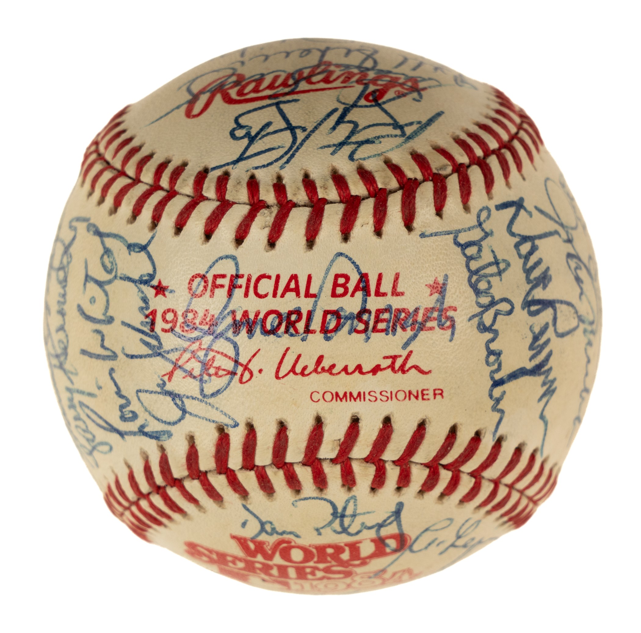 1984 Detroit Tigers World Champions Team-Signed Baseball with Alan