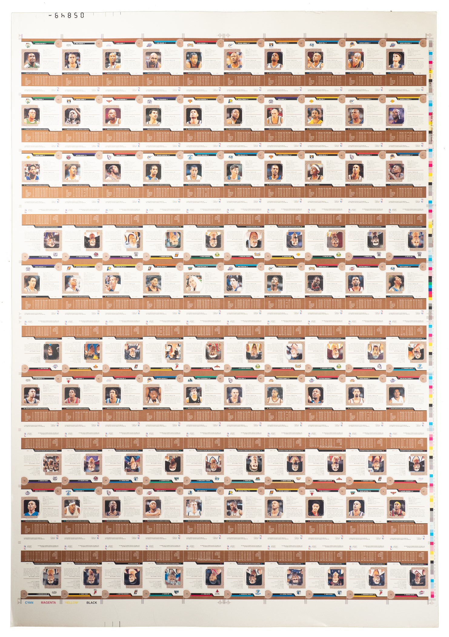 1990s Sheets 1990s to 2000s Topps and Bowman Basketball Uncut Sheet Collection (61 ...