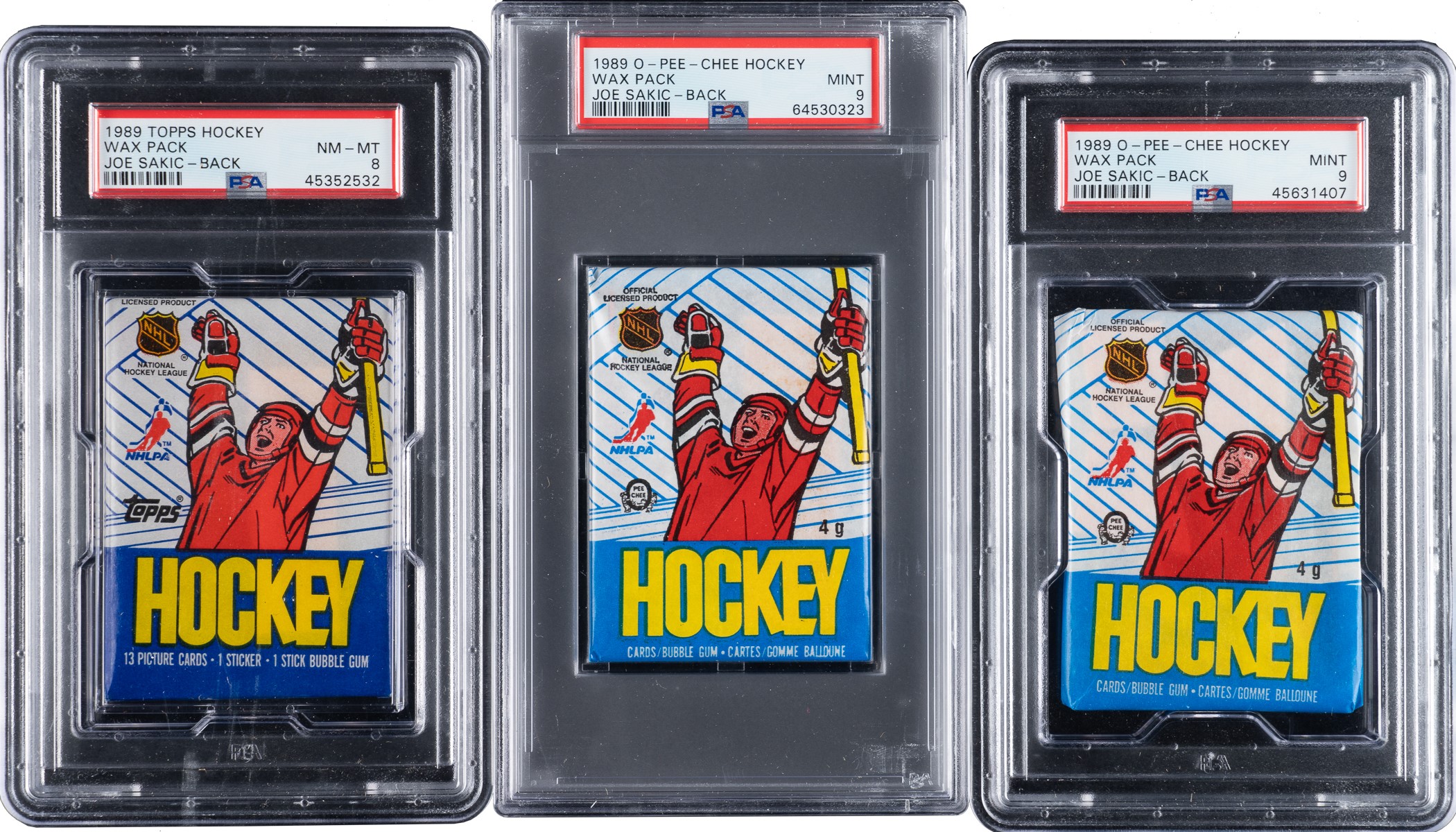 1989-1990 Topps Hockey Unopened Wax Pack PSA MINT 9 and NM-MT 8