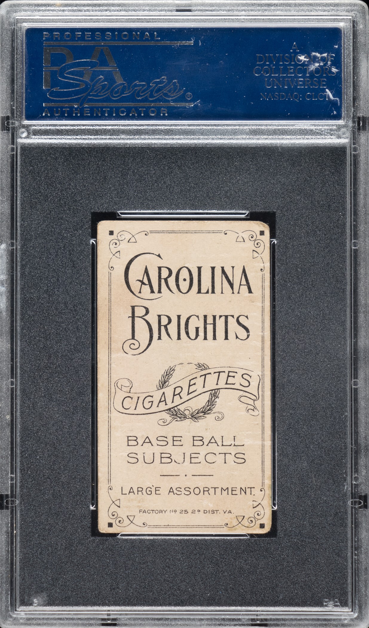 1909-1911 T206 White Border Jap Barbeau PSA VG 3 - Carolina Brights Back