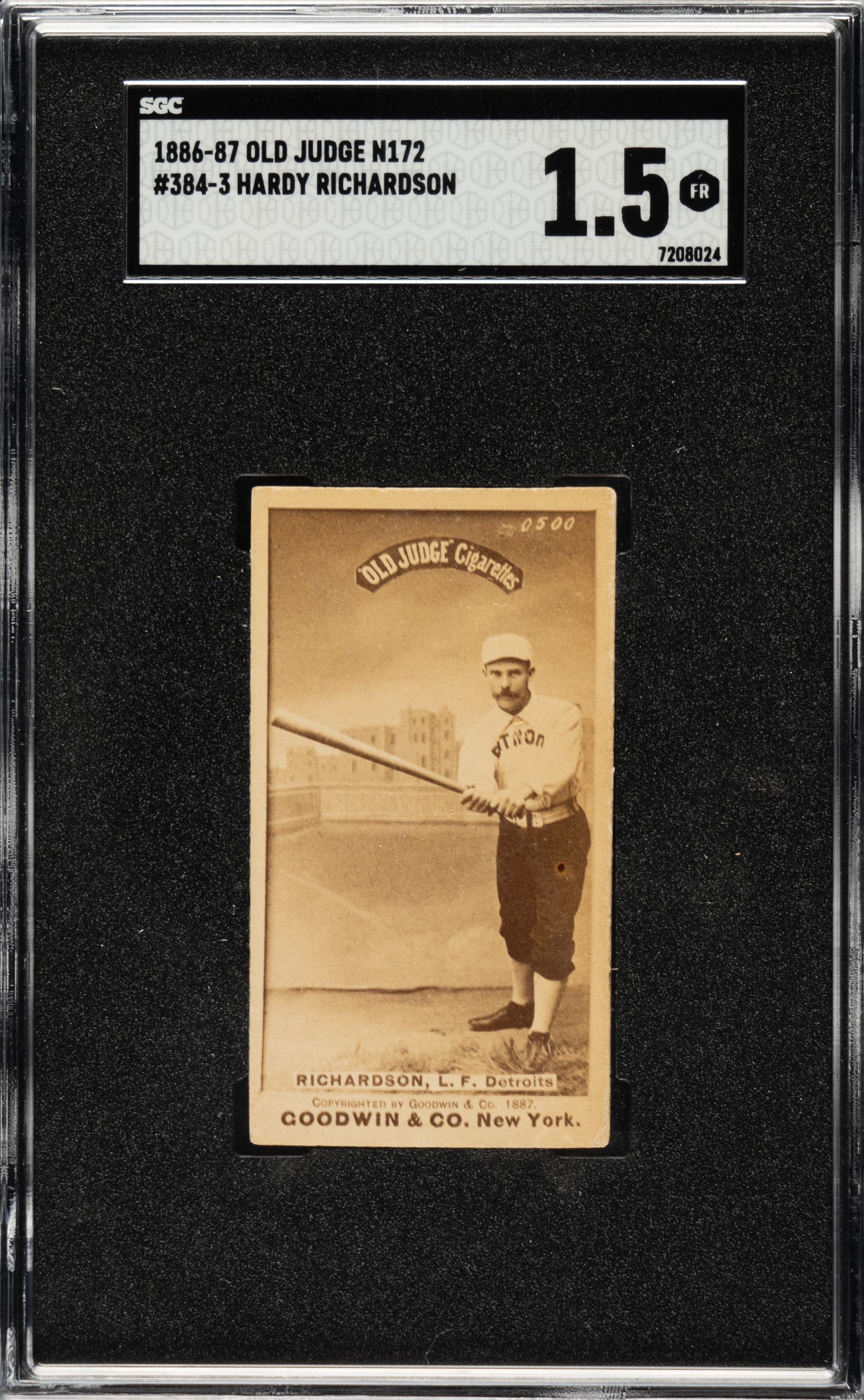 1887 N172 Old Judge Hardy Richardson SGC FAIR 1.5 | REA Archive