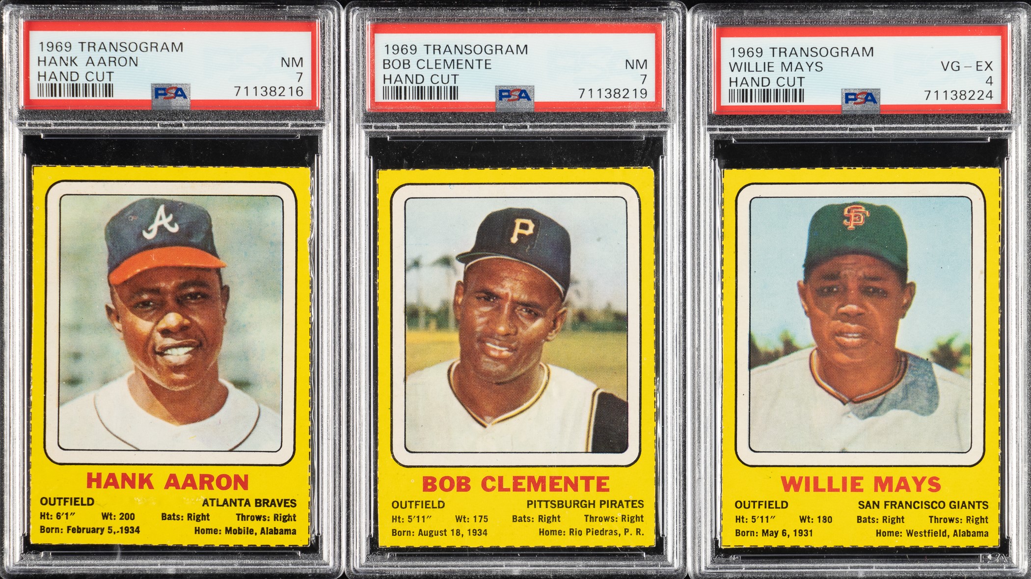 Transogram Baseball Empty 1969 Transogram Complete Set (60) Including 16 PSA-Graded Cards | REA ...