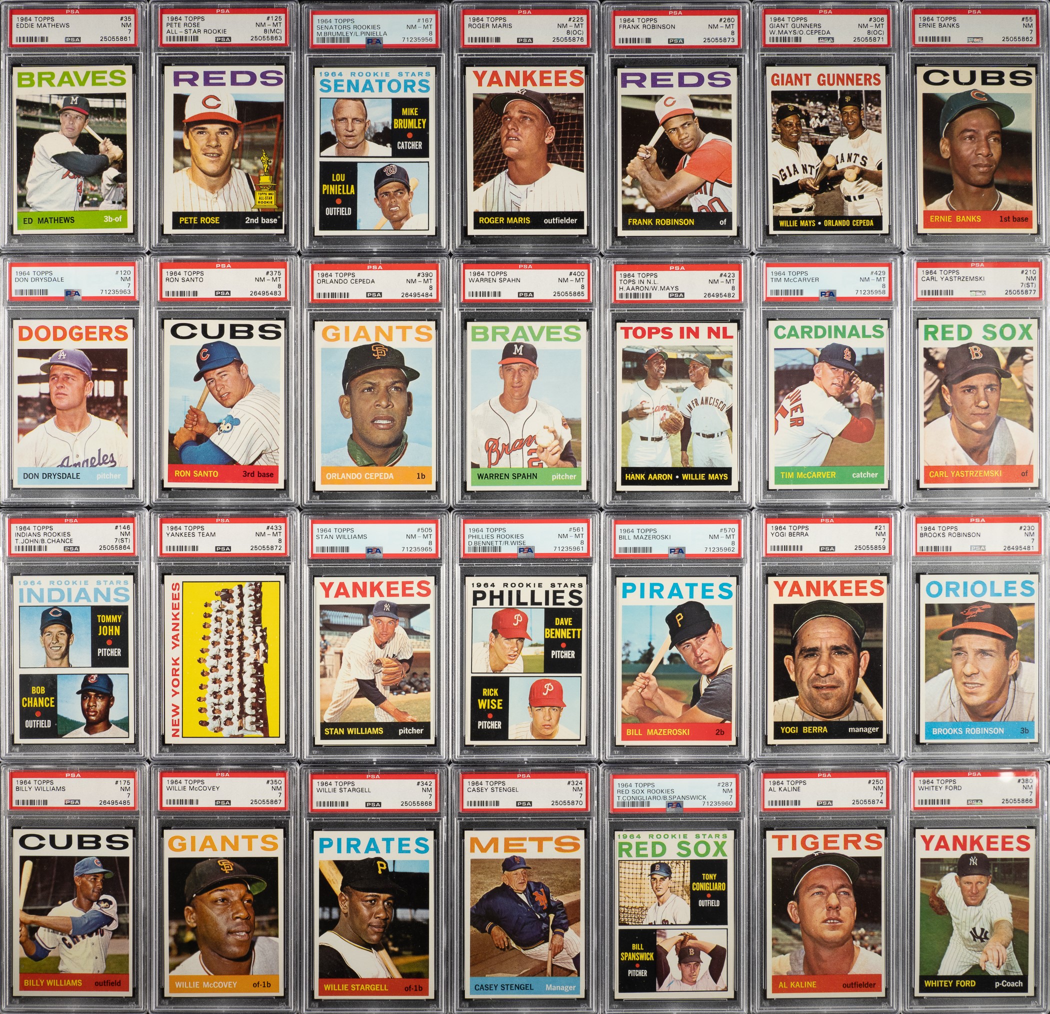 High-Grade 1964 Topps Complete Set (587) Including 41 PSA-Graded Cards ...