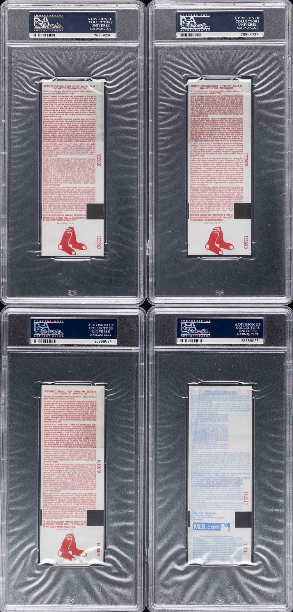 1997 to 2016 David Ortiz PSA-Graded Full Ticket Collection (14