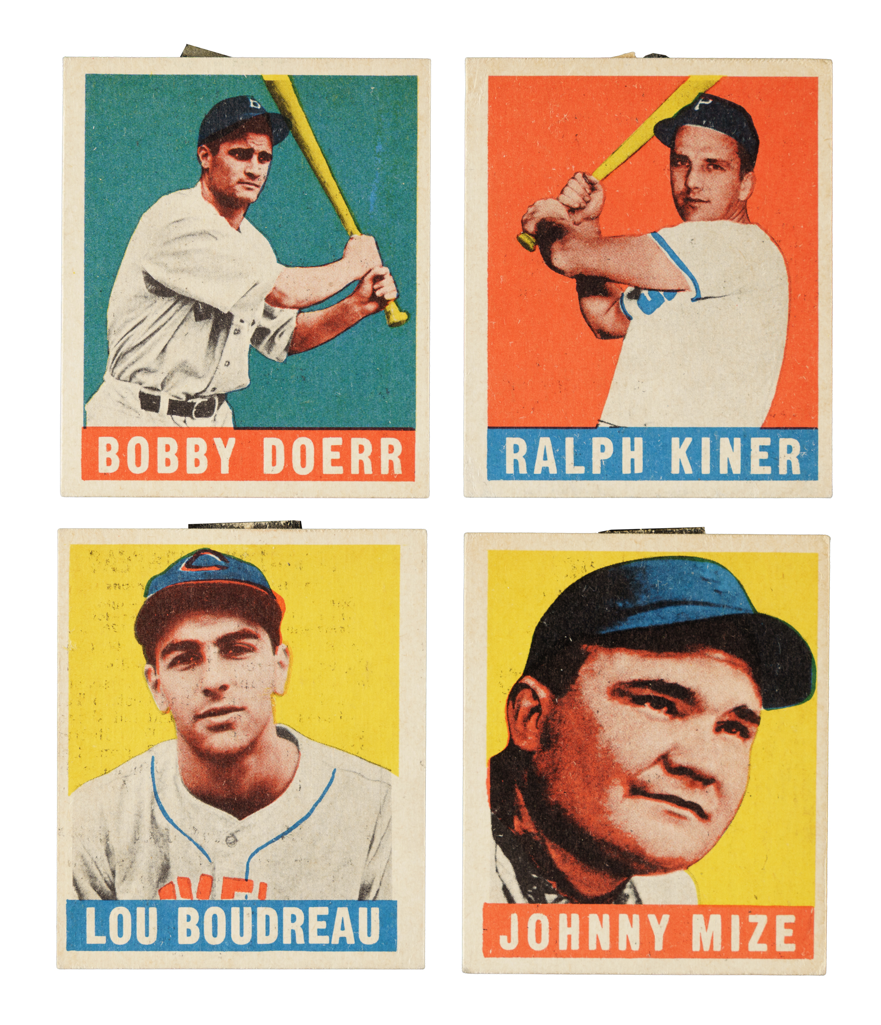 Ralph Doerr 1948-1949 Leaf Collection (30) Including Bobby Doerr, Johnny Mize, and ...