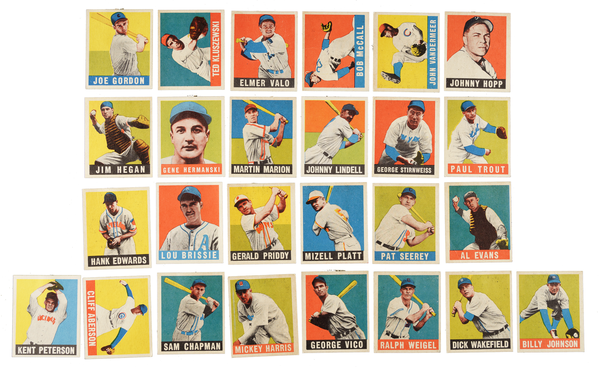 Ralph Doerr 1948-1949 Leaf Collection (30) Including Bobby Doerr, Johnny Mize, and ...