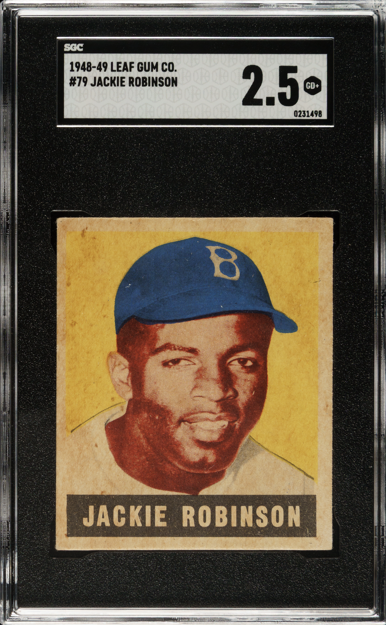 1948-1949 Leaf #79 Jackie Robinson Rookie SGC GOOD+ 2.5 | REA Archive