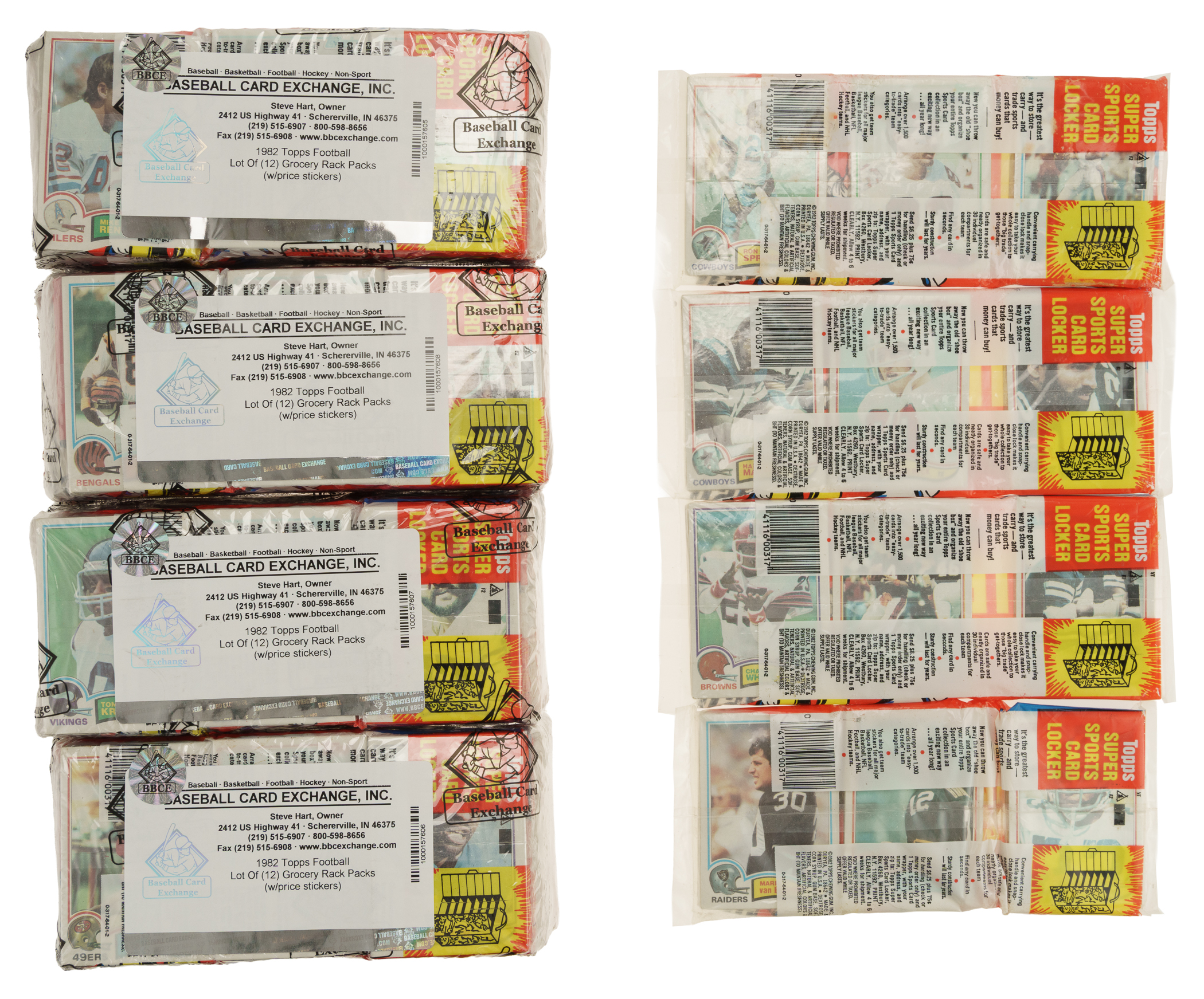 1982 Topps Football Unopened Grocery Rack Pack Collection (52) - BBCE ...