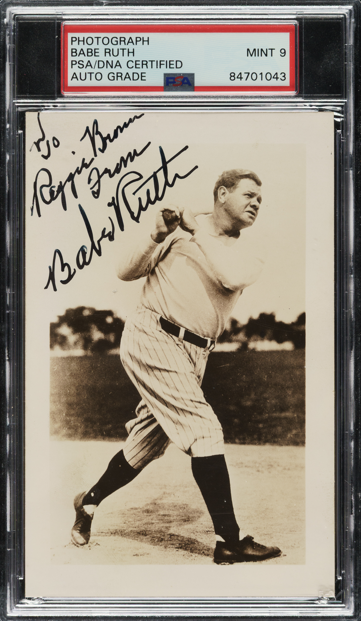 Babe Ruth Signed Photograph PSA/DNA MINT 9 | REA Archive