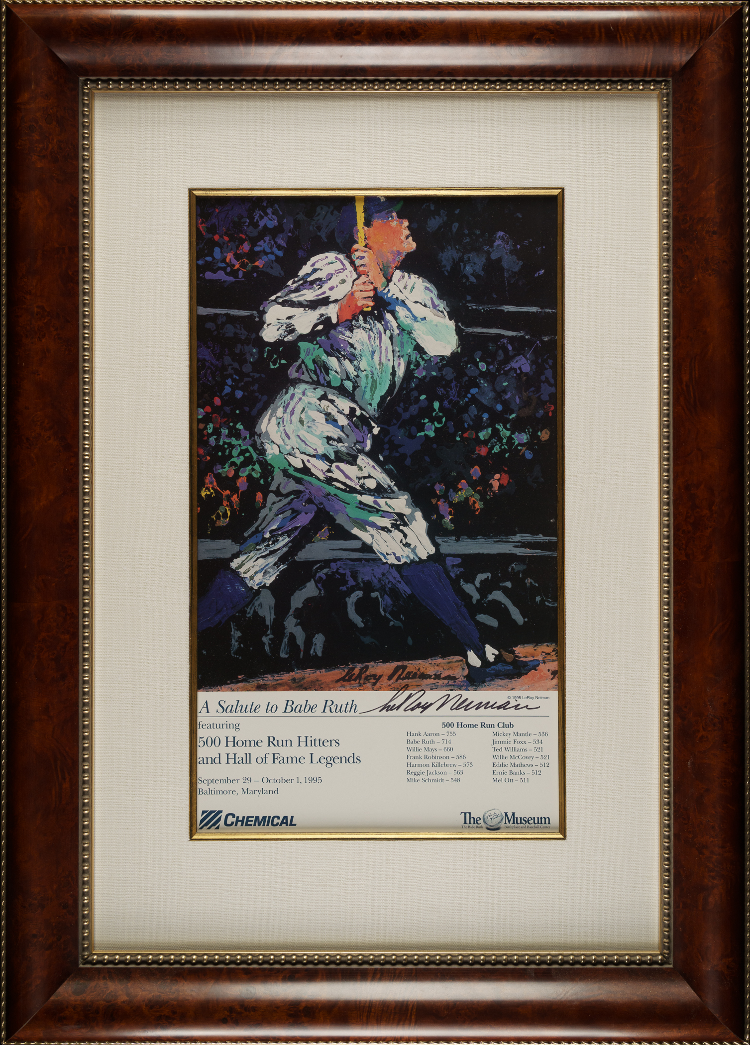 1995 Babe Ruth Print Signed by LeRoy Neiman | REA Archive