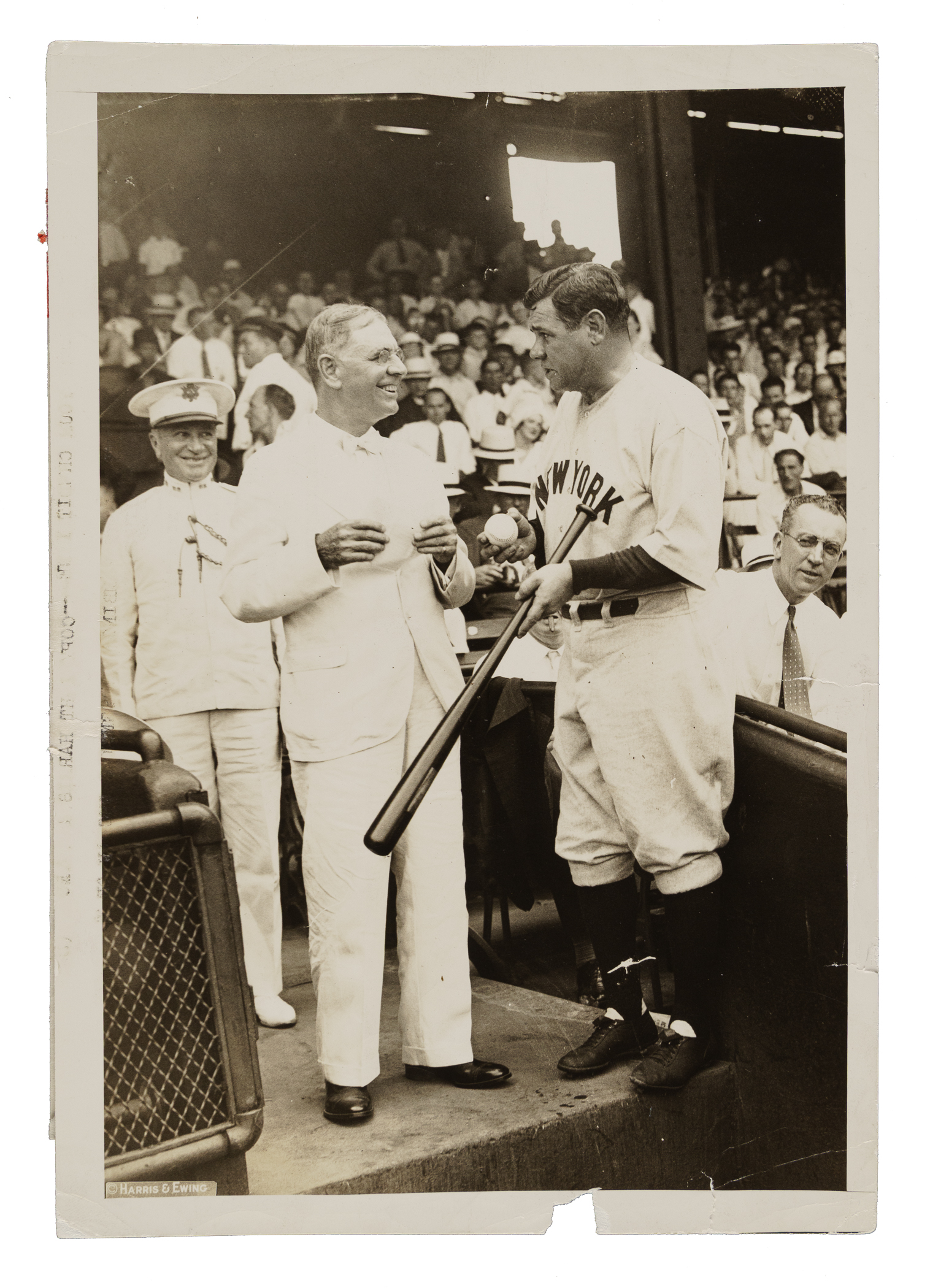 1934 Babe Ruth Original Harris & Ewing News Service Photograph PSA/DNA ...