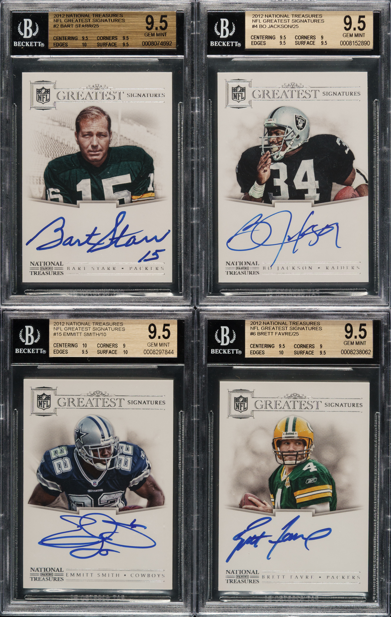 2012 Panini National Treasures NFL Greatest Signatures Football BGS 2012-panini-national-treasures-nfl-greatest-signatures-football-bgs
