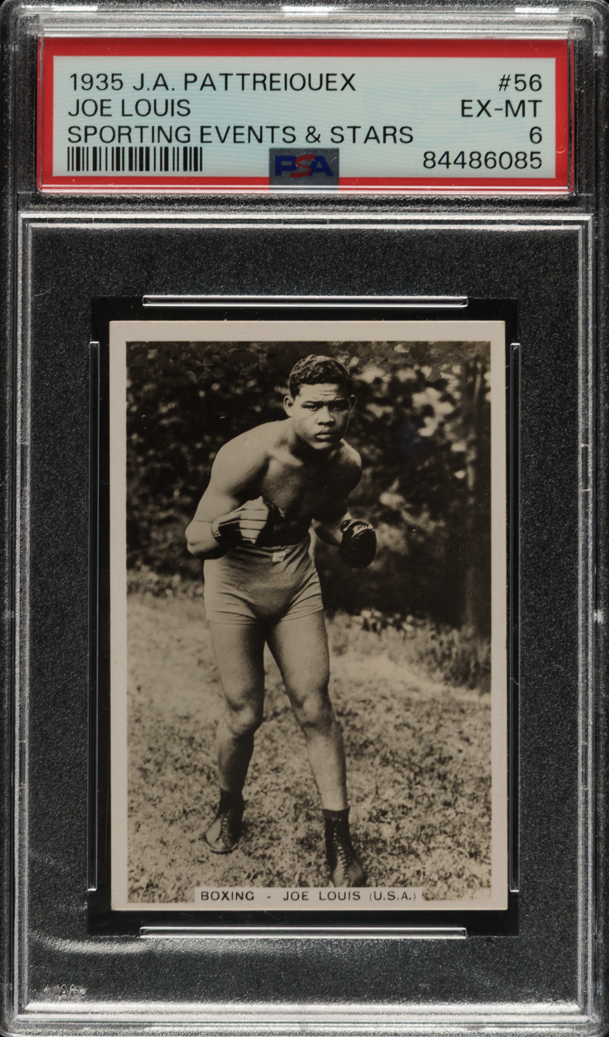 Joe Louis Rookie Card 1935 J.A. Pattreiouex