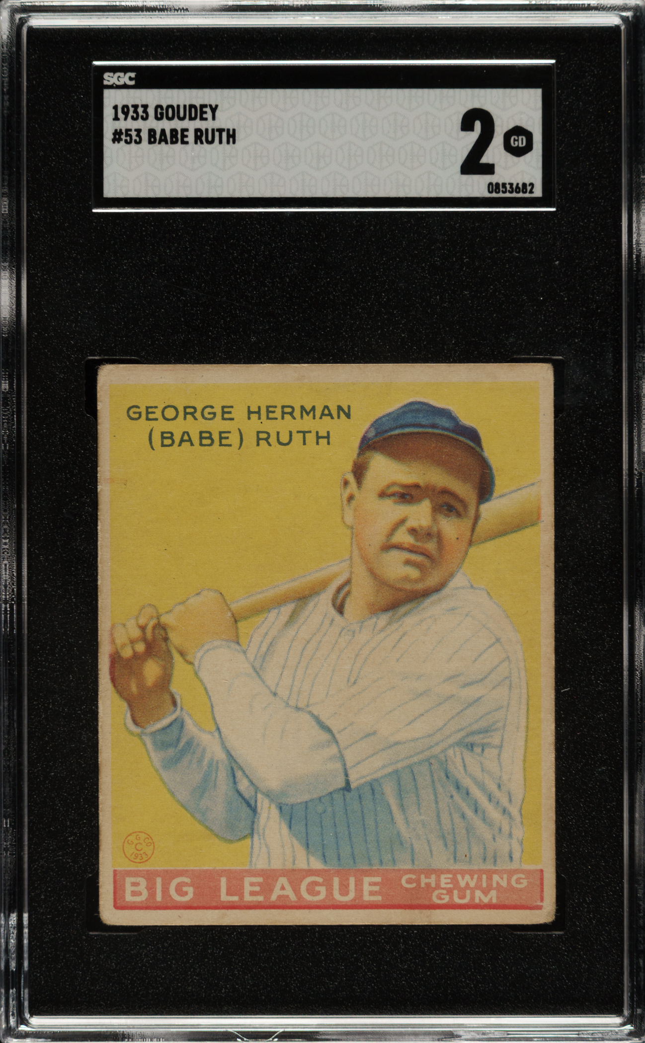 1933 R319 Goudey #53 Babe Ruth SGC GOOD 2 | REA Archive