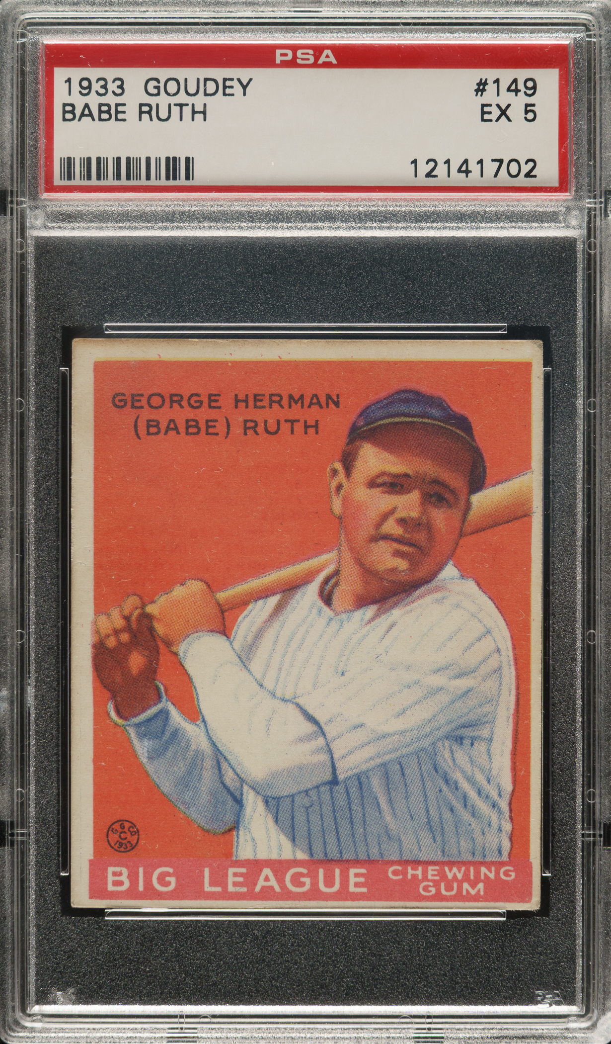 1933 R319 Goudey #149 Babe Ruth PSA EX 5 | REA Archive