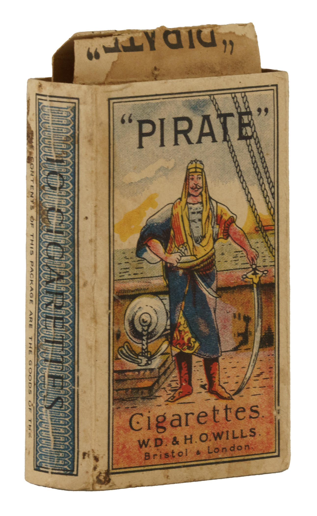 pirate cigarette case 1912 T215 Pirate Cigarettes Tobacco Pack