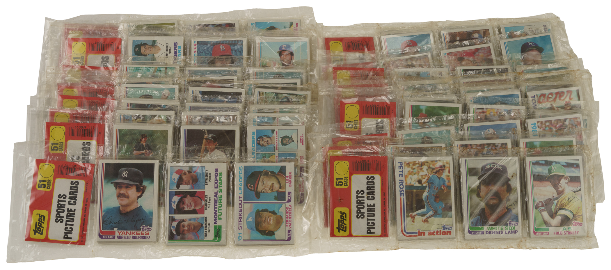 1982 Topps Unopened Rack Pack Collection (22) | REA Archive