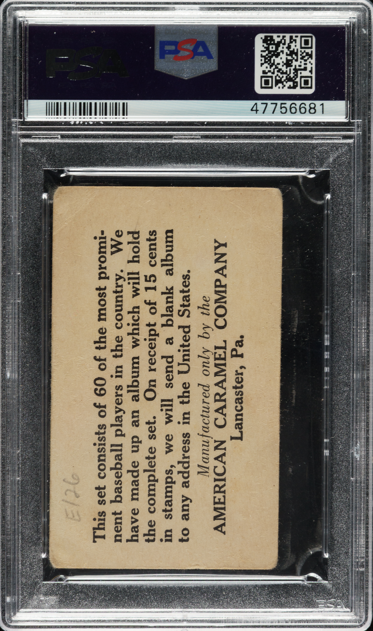 Expression Patterns Sam Rice 1927 E126 American Caramel