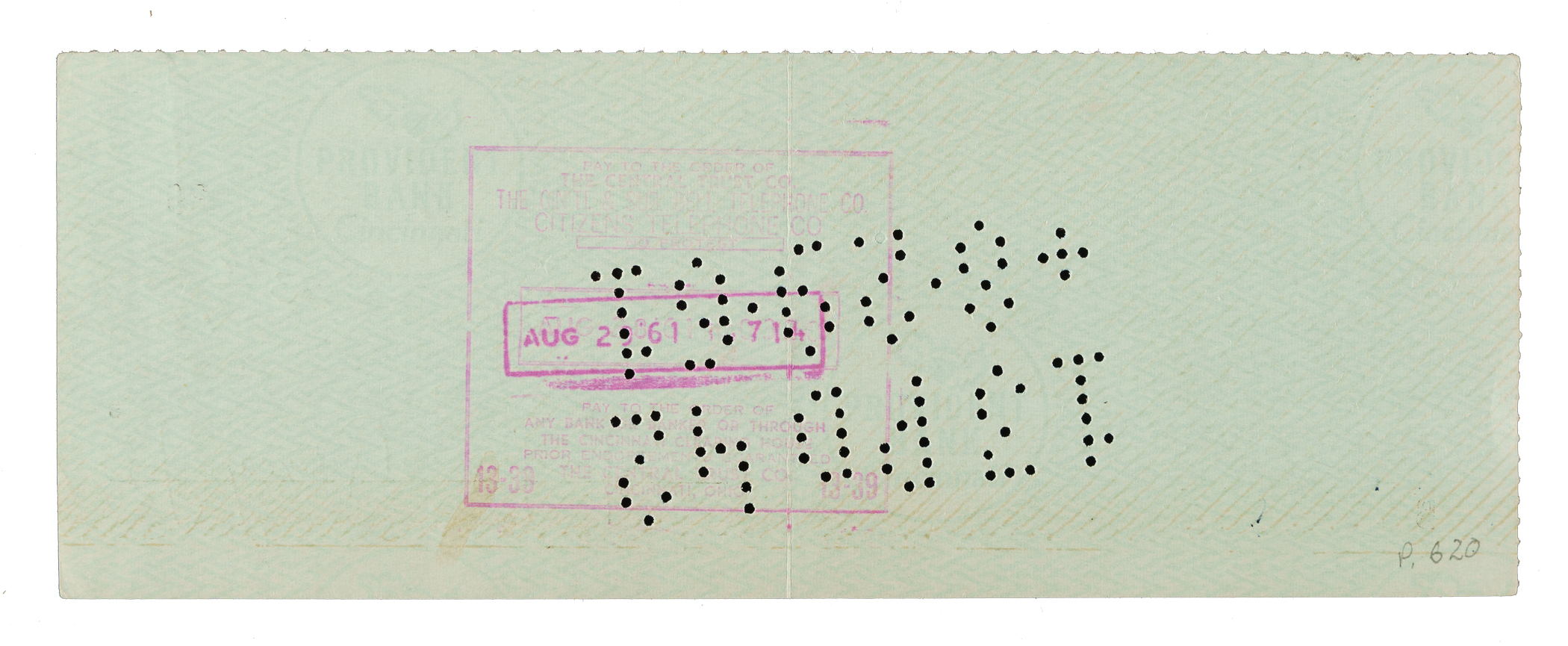 1961 Eppa Rixey Signed Check | REA Archive