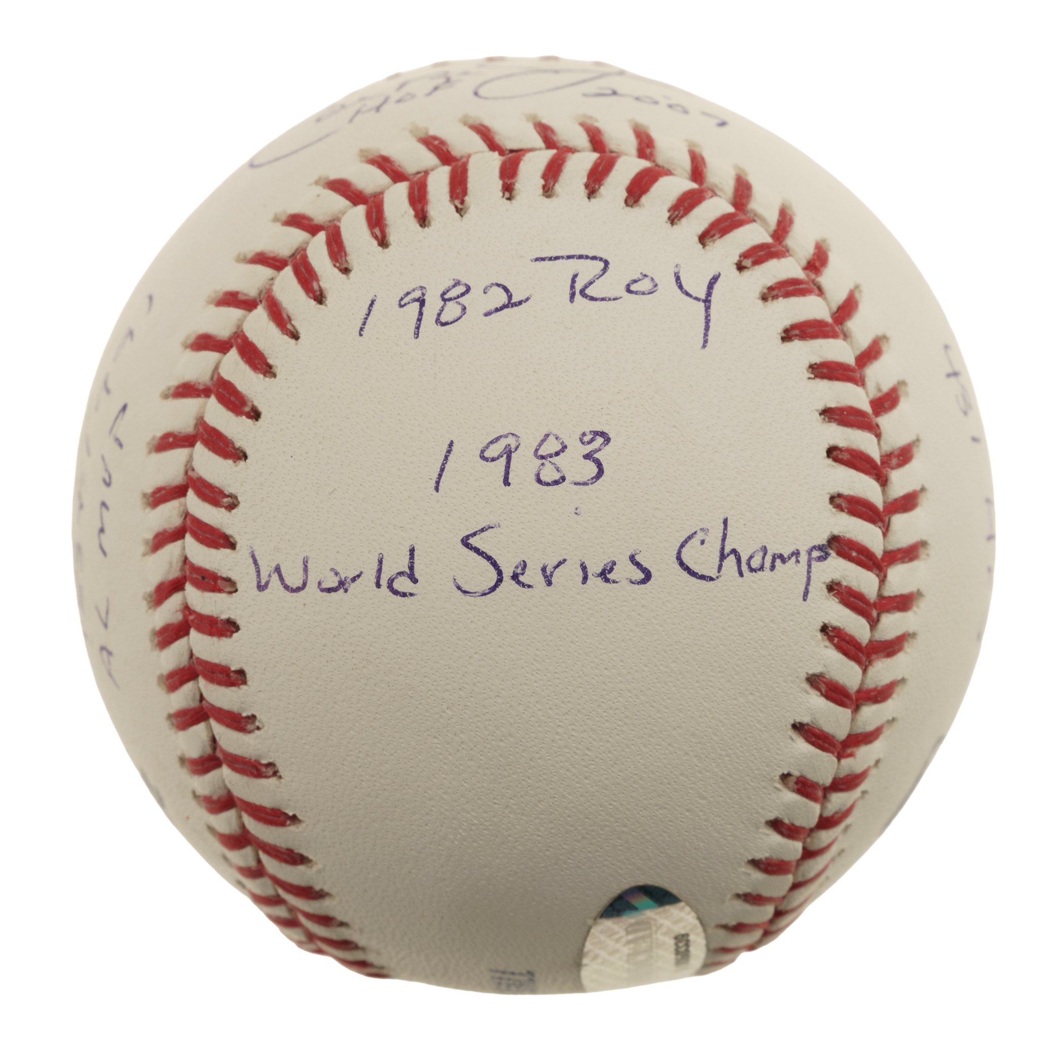 Cal Ripken Jr. Single-Signed Stat Ball | REA Archive
