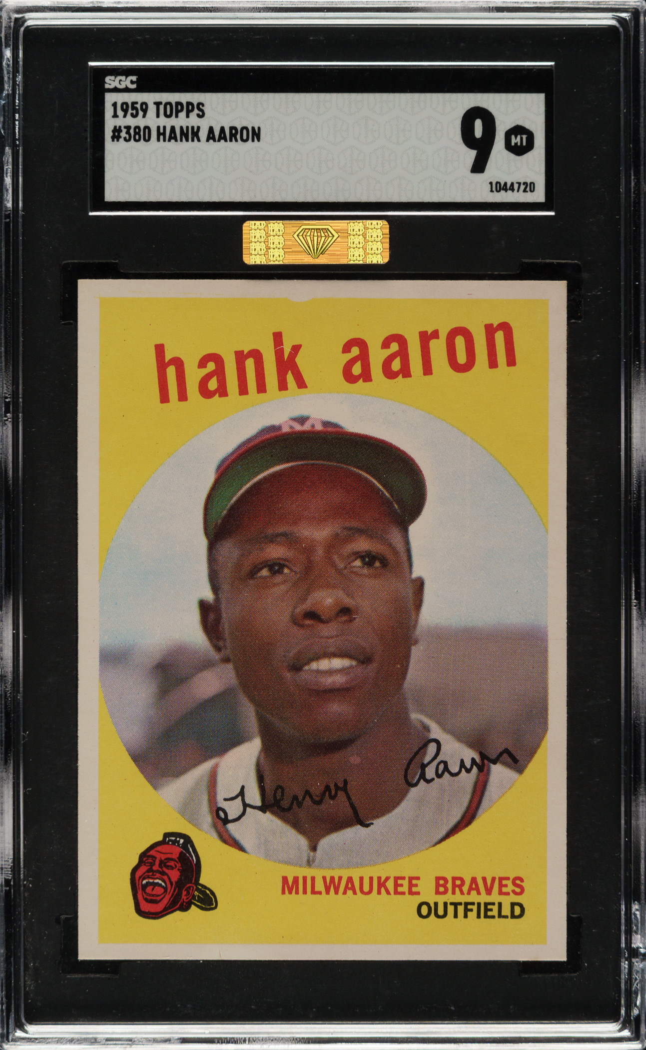1959-topps-380-hank-aaron-sgc-mint-9-mba-gold-diamond-1-of-2-highest-graded