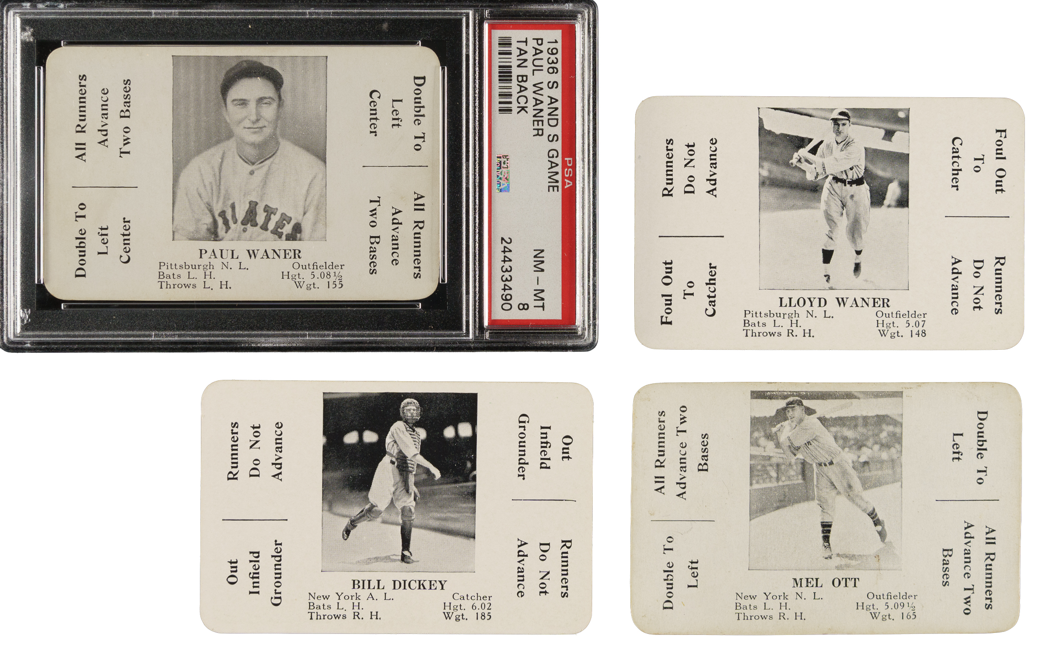 1936 S & S Game Card Near-Complete Set (39/52) | REA Archive