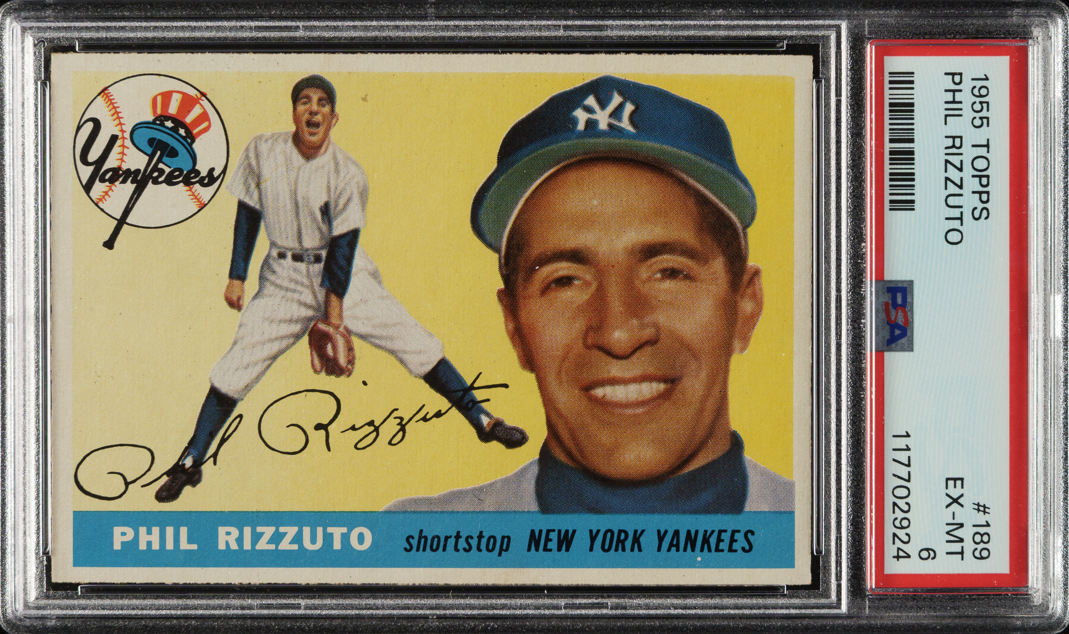 1955 Topps #189 Phil Rizzuto PSA EX-MT 6 | REA Archive