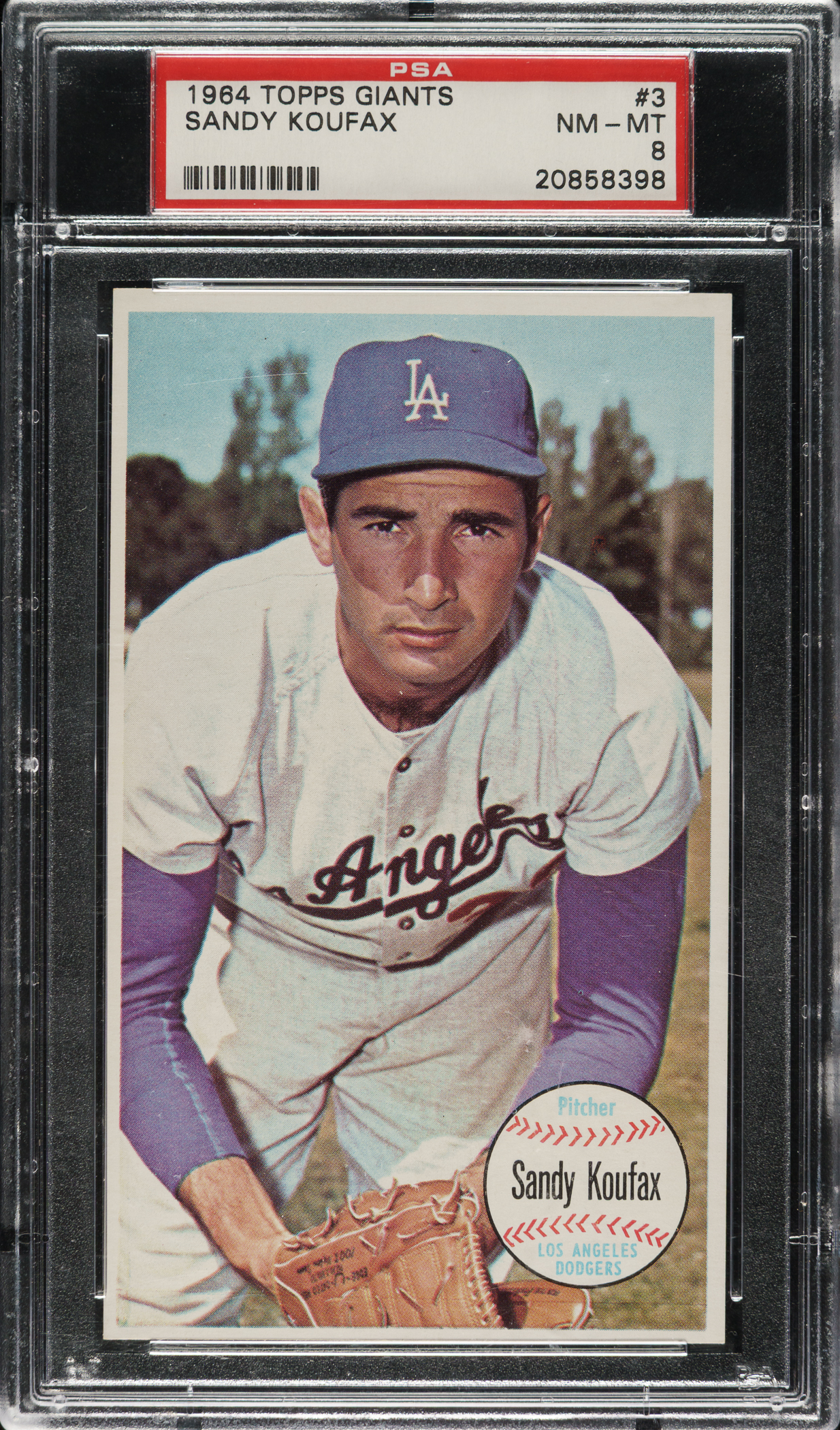 1964 Topps Giants #3 Sandy Koufax PSA NM-MT 8 | REA Archive