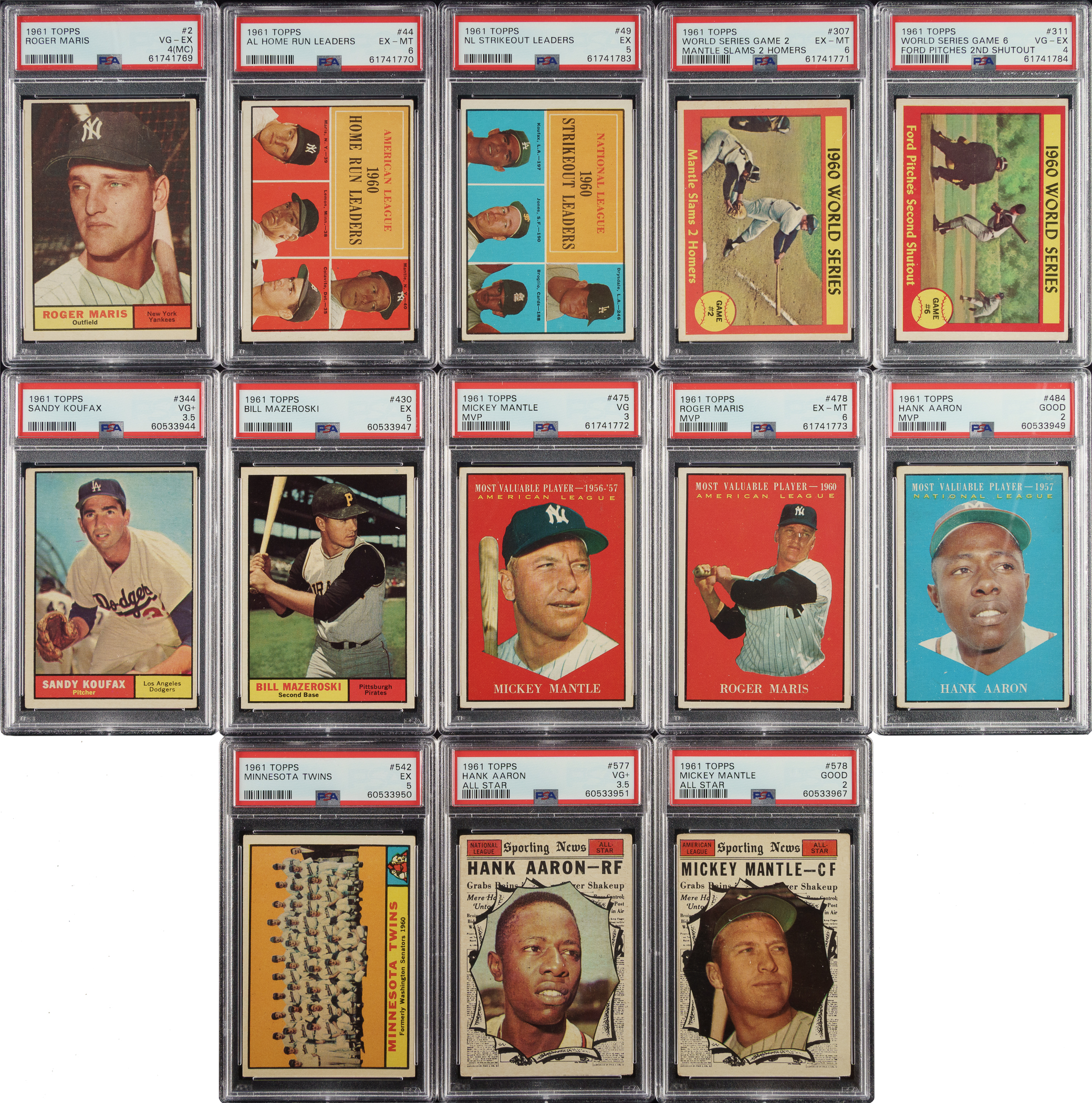 1961 Topps Complete Set (587)