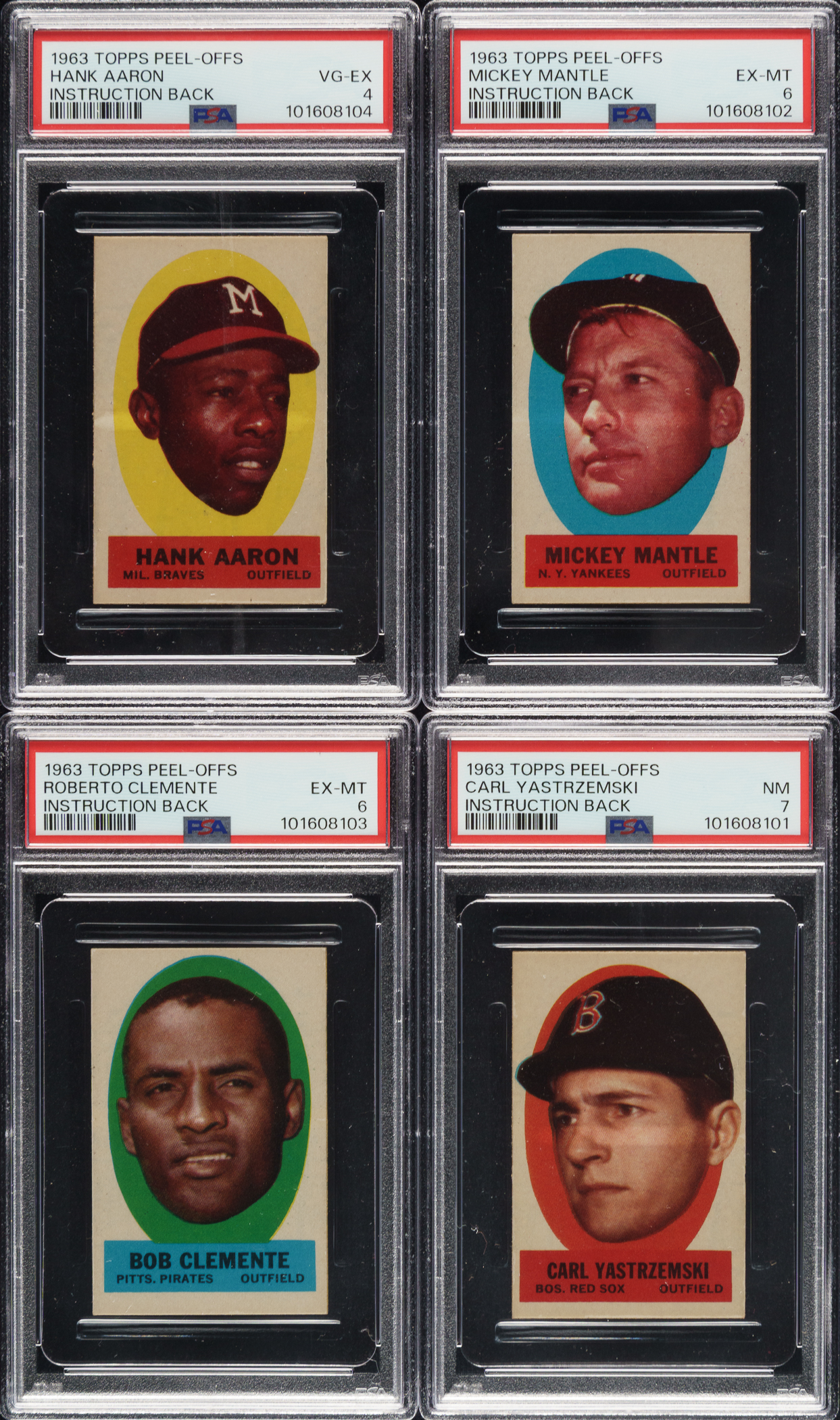 1963 Topps Peel-Offs Complete Set (46) | REA Archive