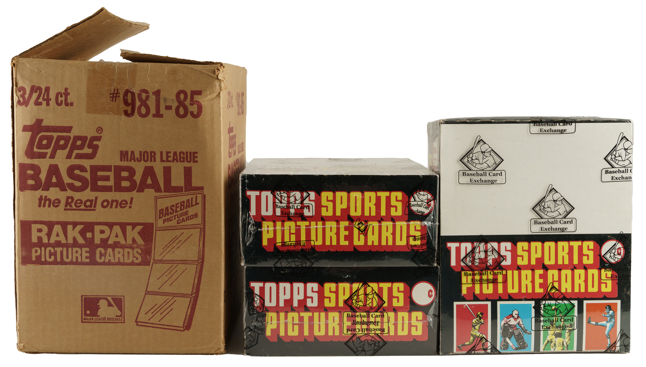 1985 Topps Original Rack Case (3 Unopened Boxes, 72 Packs) - BBCE | REA ...