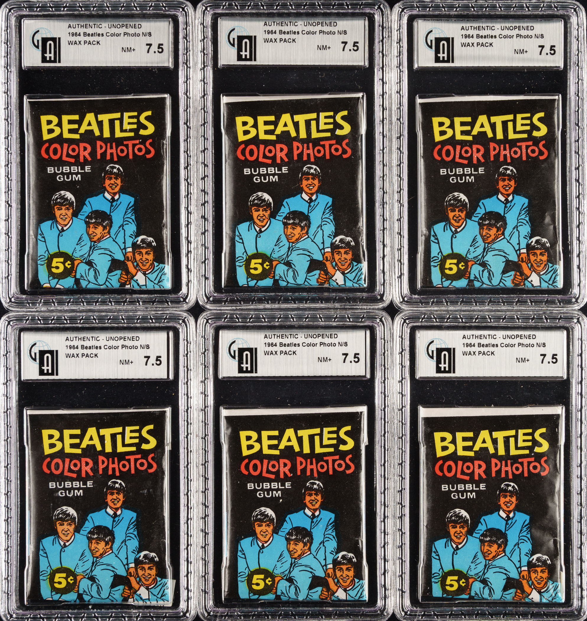 1964 Topps "Beatles - Color" Unopened Wax Pack GAI-Graded Collection (24) -  Equal to One Wax Box! - Plus Original Display Box | REA Archive