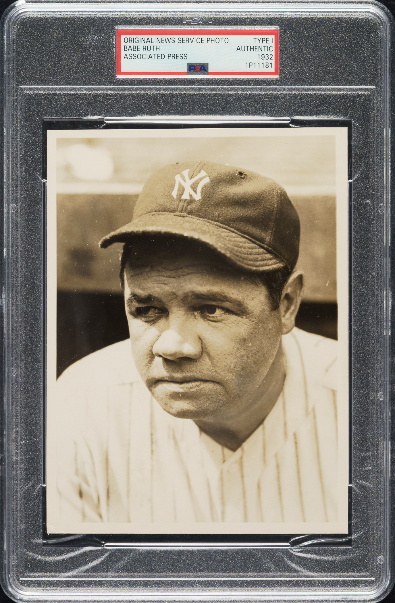 1932 Babe Ruth Original Associated Press Photograph PSA/DNA Type I ...