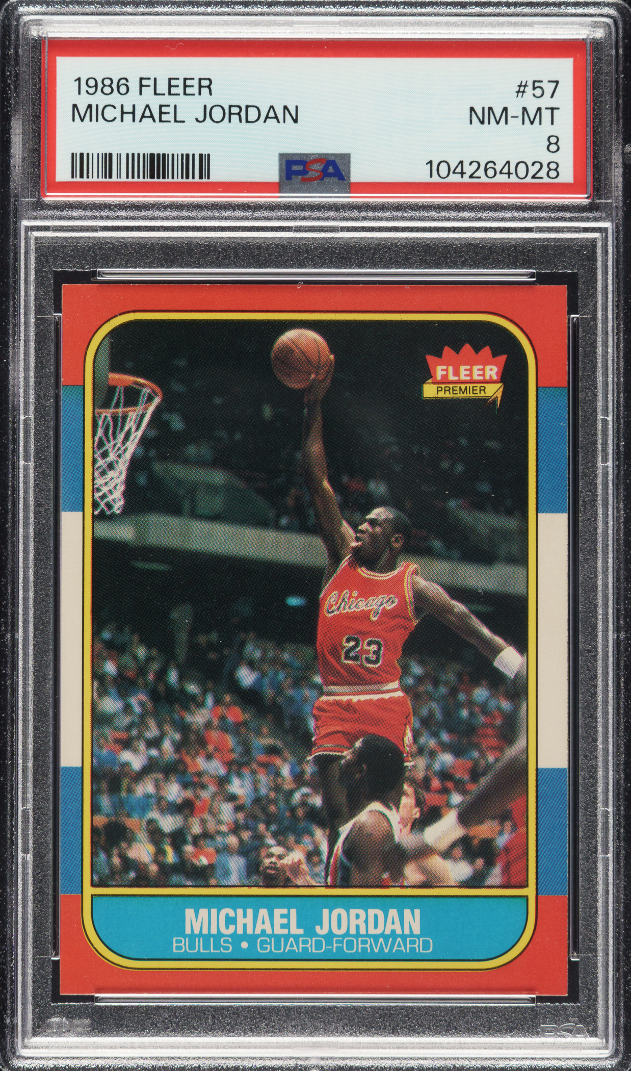 1986 Fleer Michael Jordan rookie PSA slab