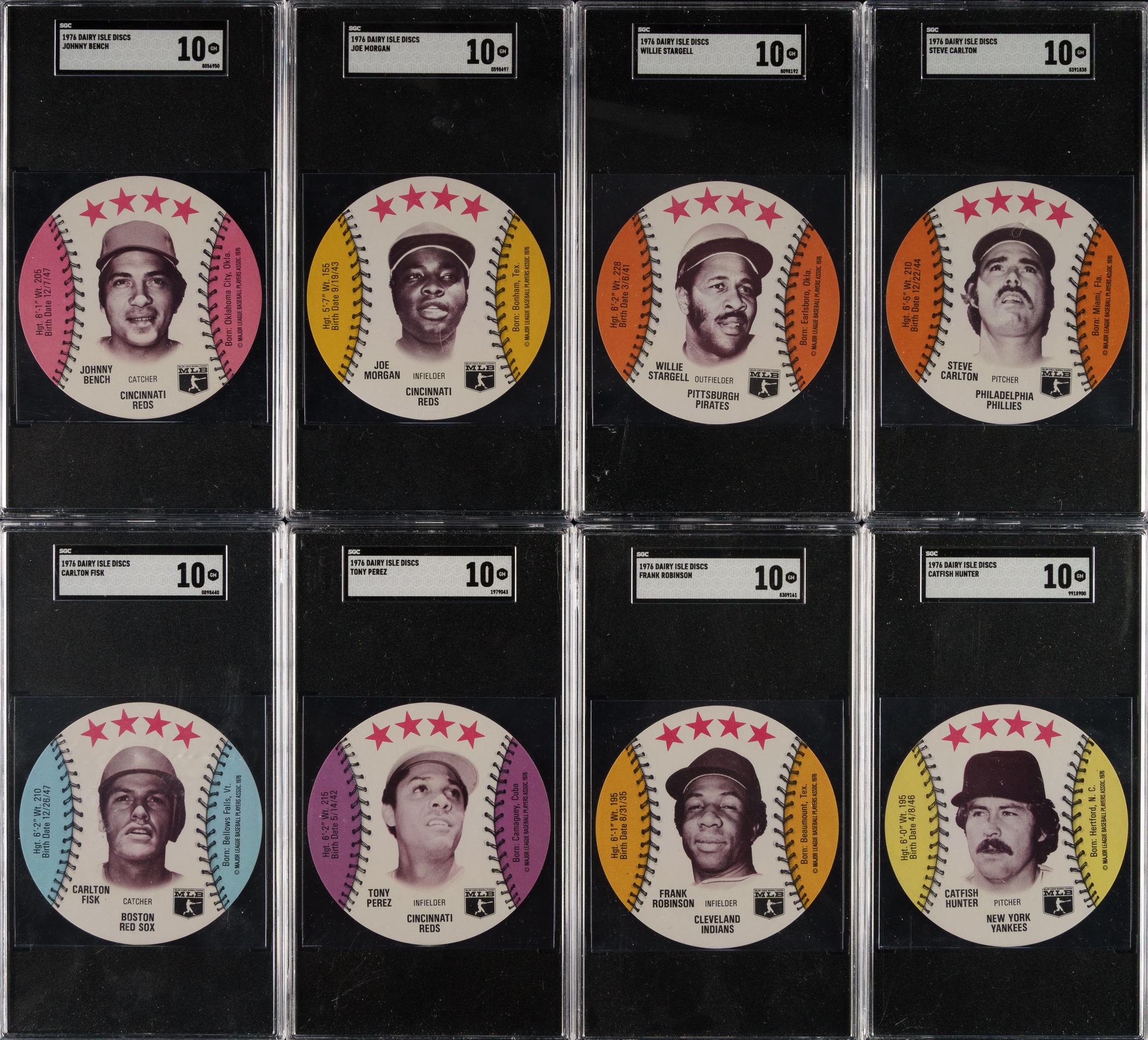 Disc Collection 1976 Dairy Isle Discs Hall of Fame SGC GEM MINT 10 Collection (8 ...