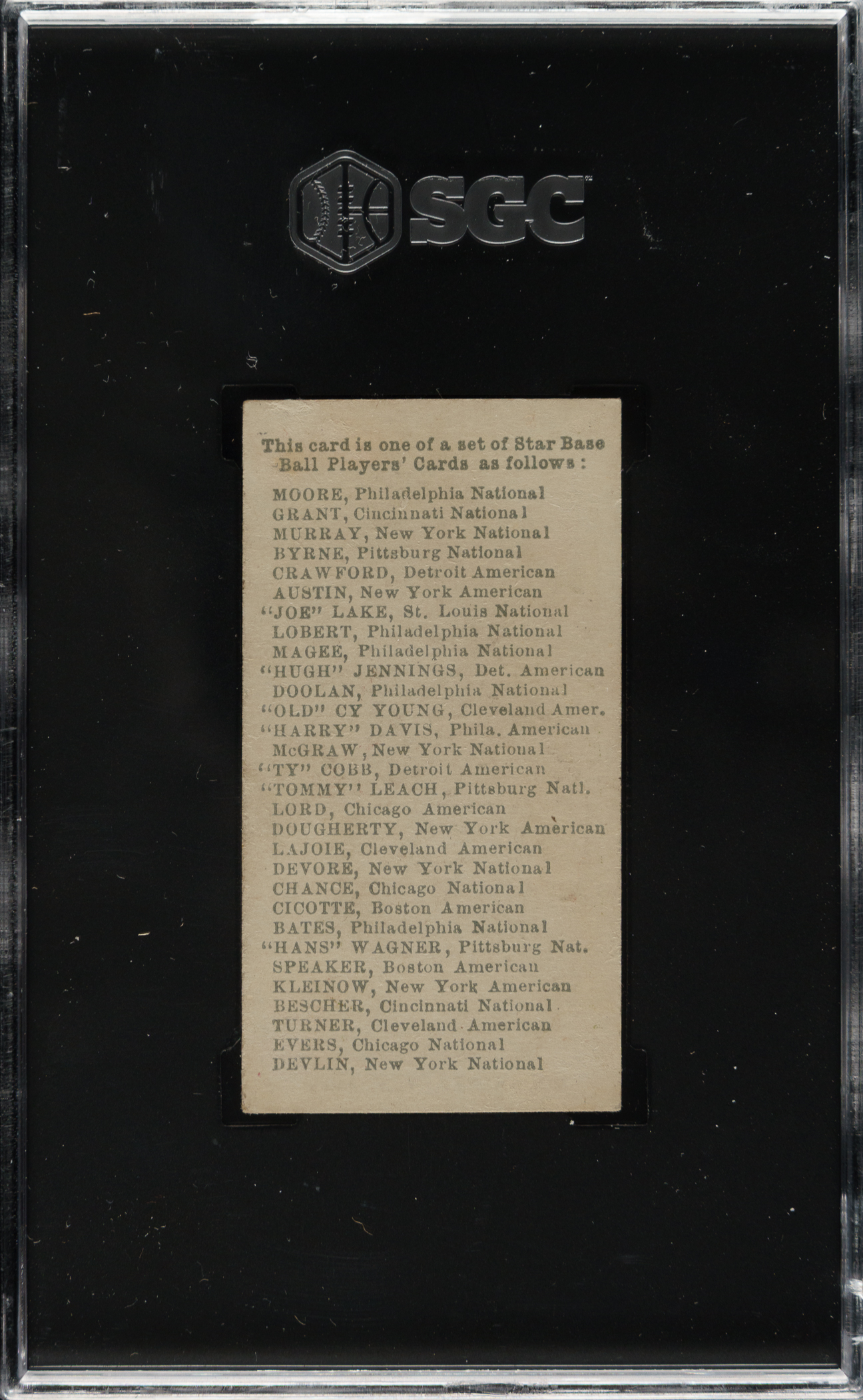Patsy Dougherty Highlanders 1911 E94 George Close Candy Patsy Dougherty SGC EX 5 - Olive Background ...