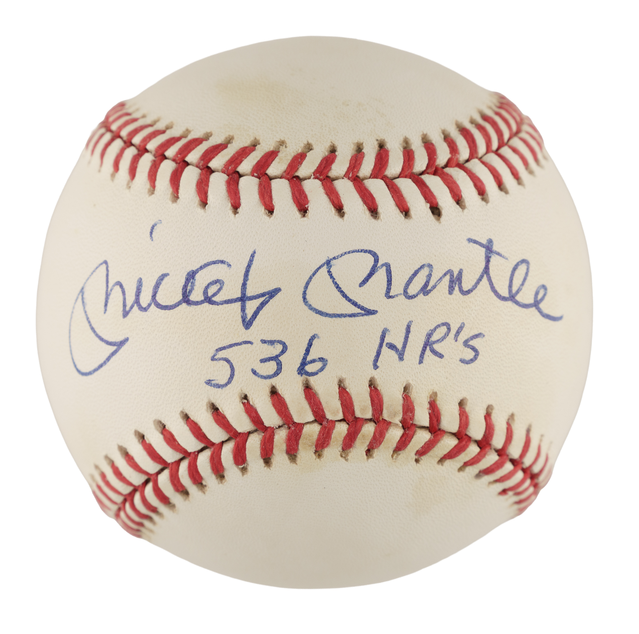 Mickey Mantle Single-Signed Baseball with 
