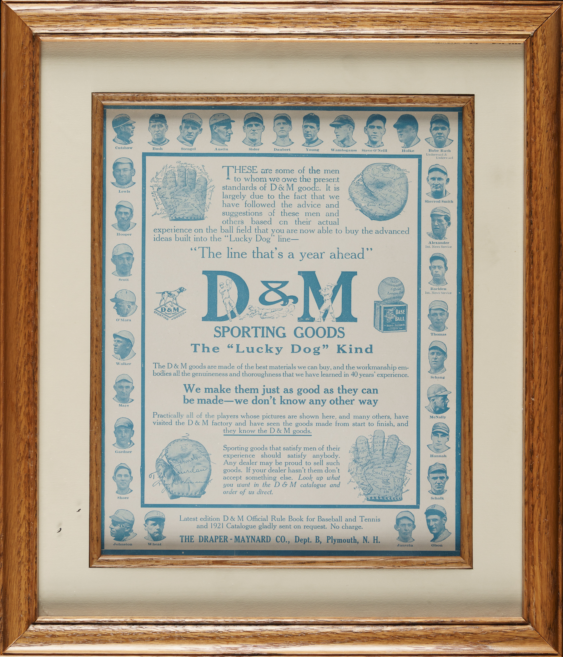 Maynard's Display 1921 Draper & Maynard Advertisement Display with Babe Ruth | REA Archive