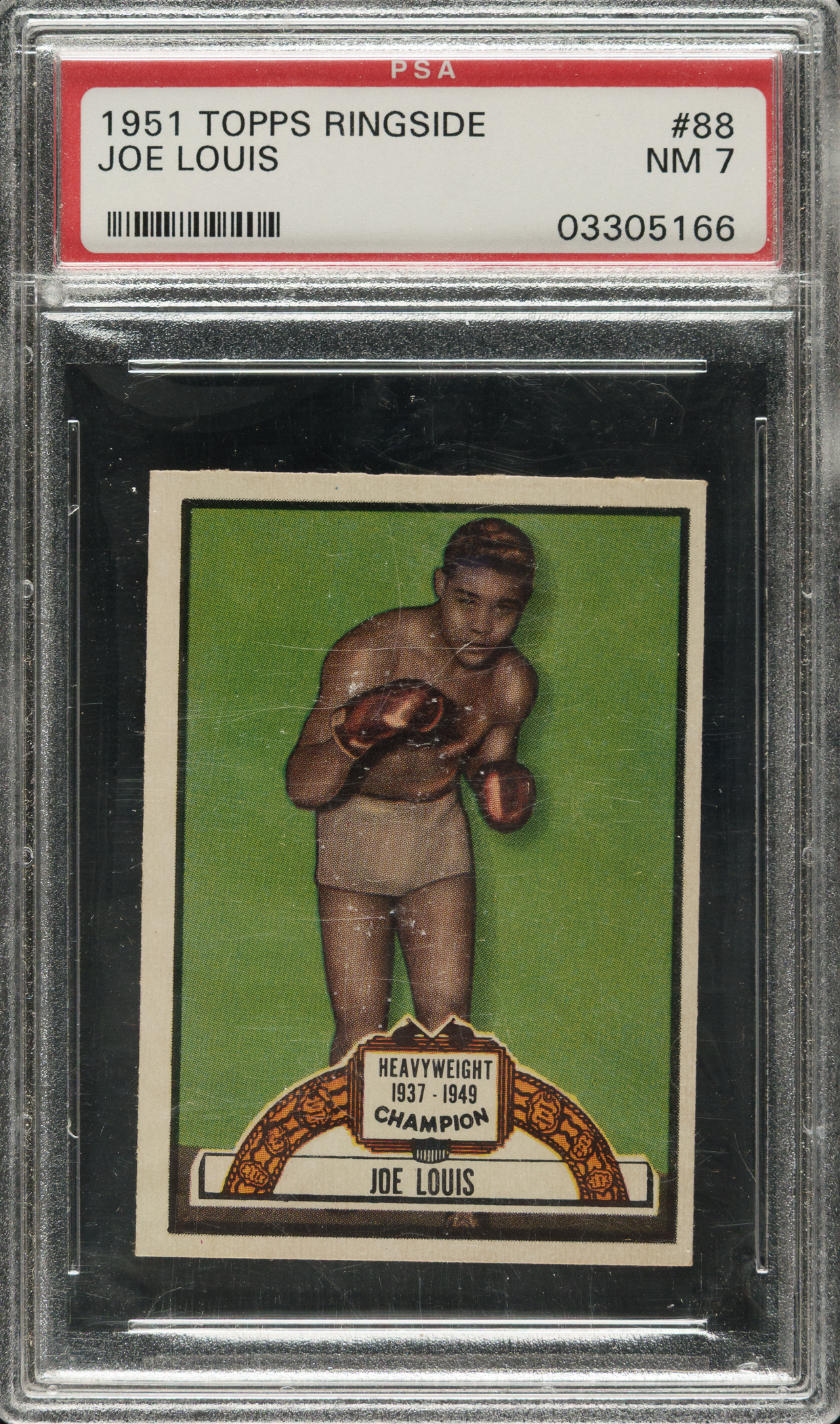 Joe Louis Rookie Card 1951 Topps Ringside Boxing #88 Joe Louis PSA NM 7 | REA Archive