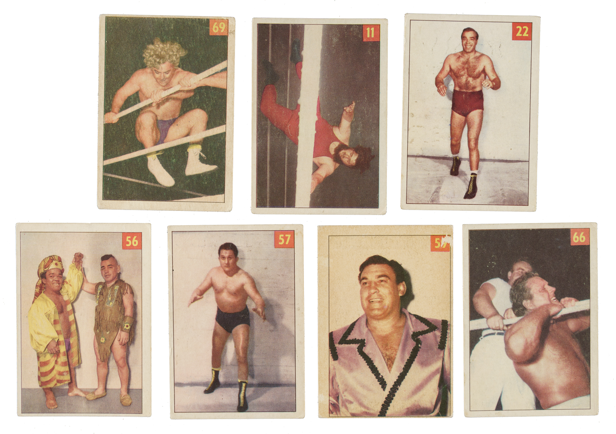 1954-1955 V337-1 Parkhurst Canadian Wrestling Complete Set (75)
