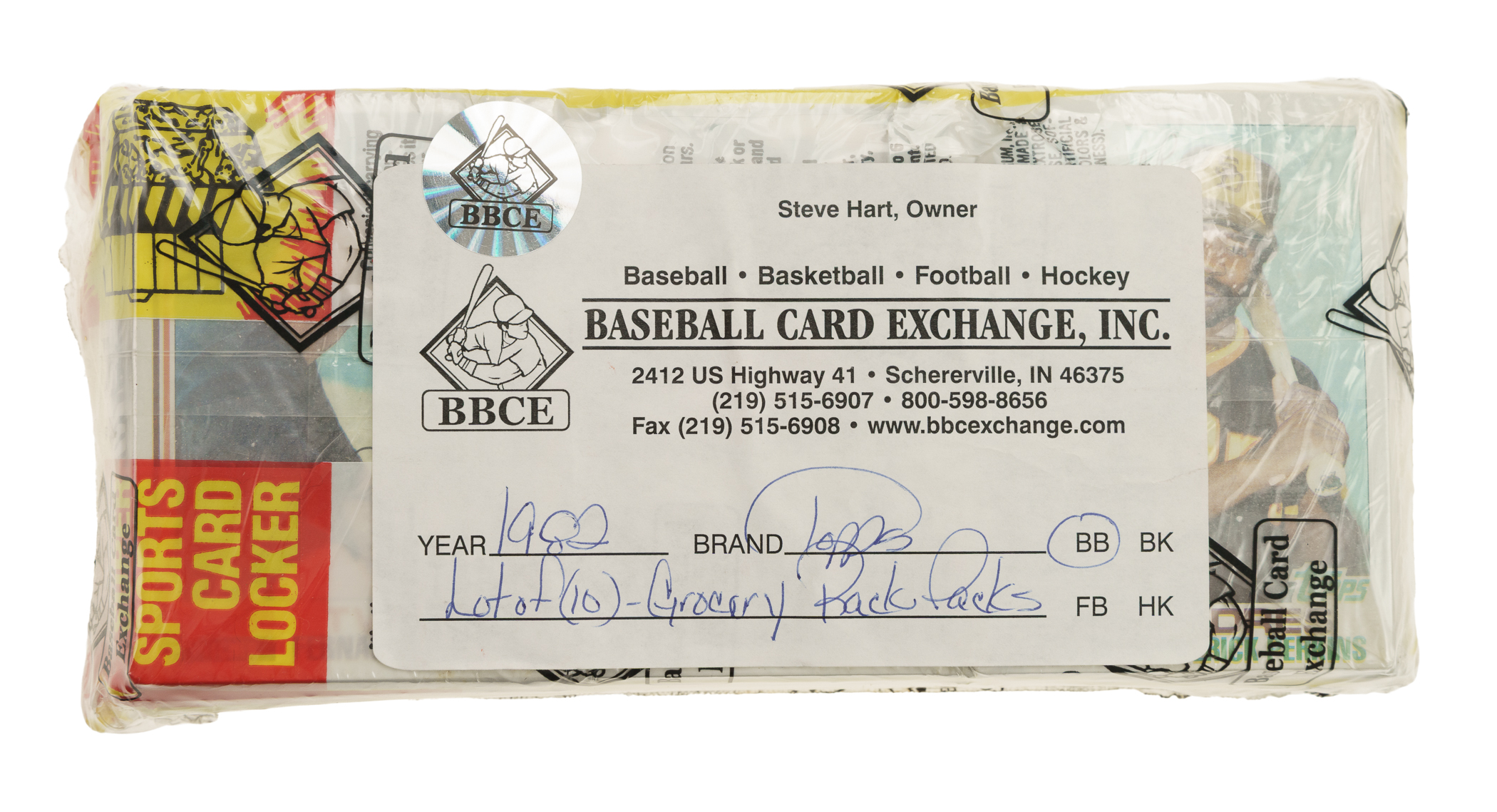 1982 Topps Unopened Grocery Rack Pack Collection (10) - BBCE | REA Archive
