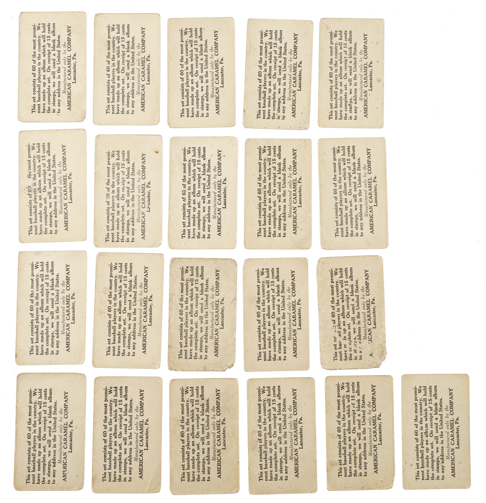 Expression Patterns Sam Rice 1927 E126 American Caramel