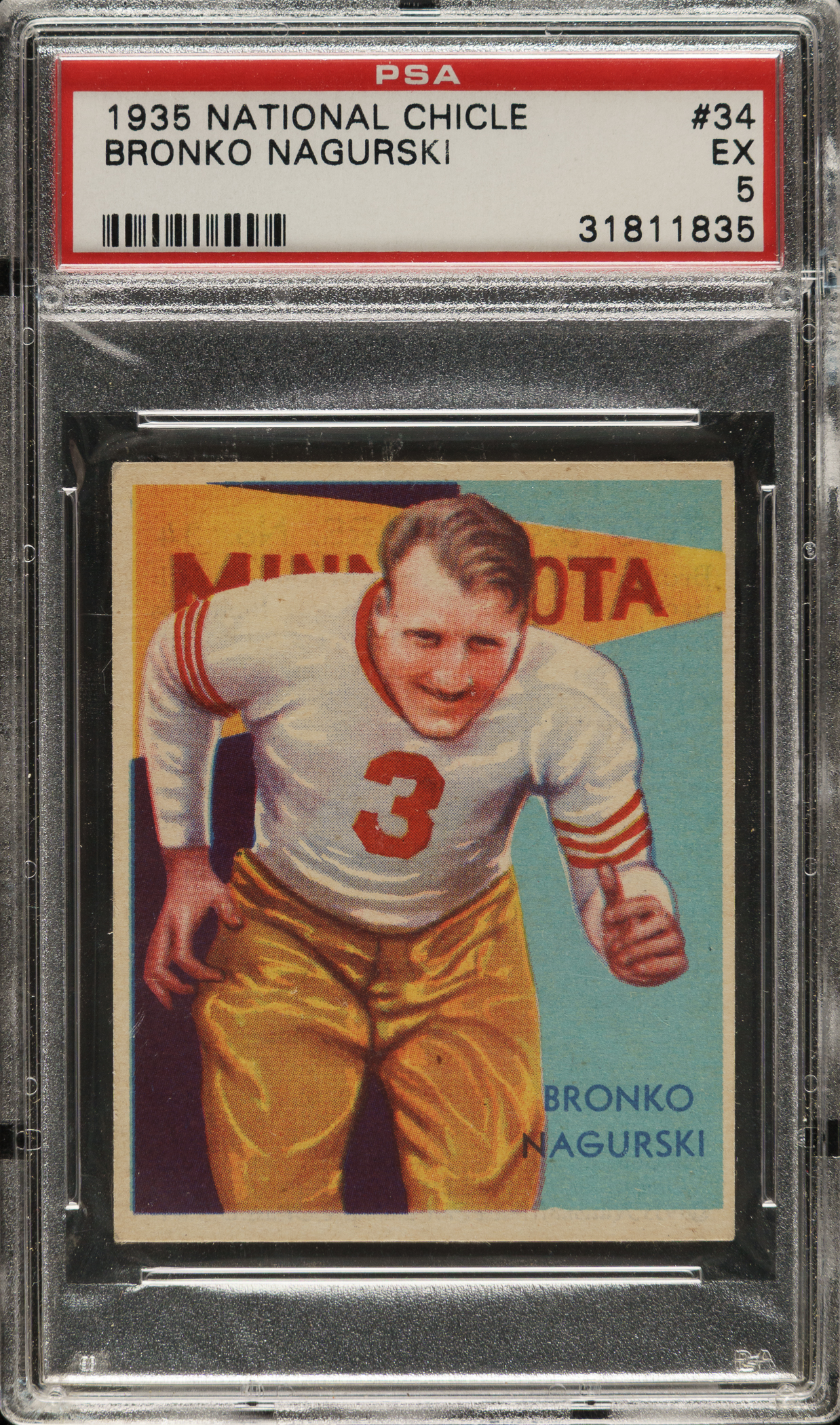 1935-r331-national-chicle-football-34-bronko-nagurski-rookie-psa-ex-5