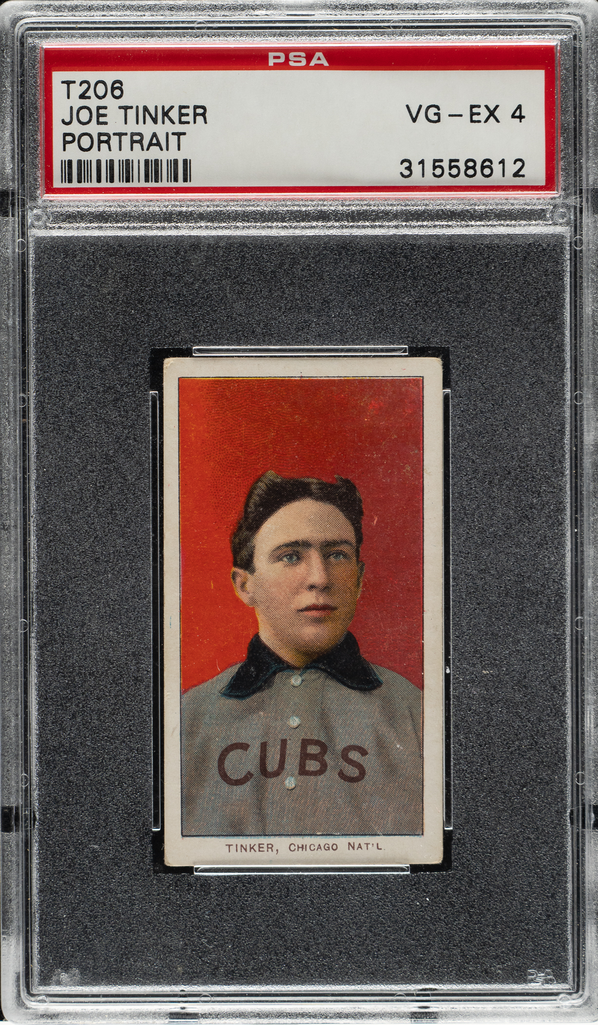 1909-1911 T206 White Border Joe Tinker Portrait PSA VG-EX 4 | REA Archive