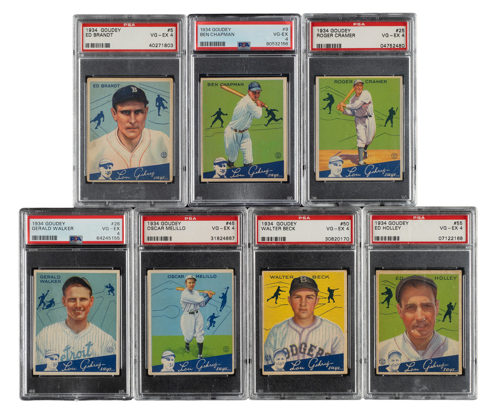 1934 R320 Goudey PSA VG-EX 4 Collection (11) | REA Archive