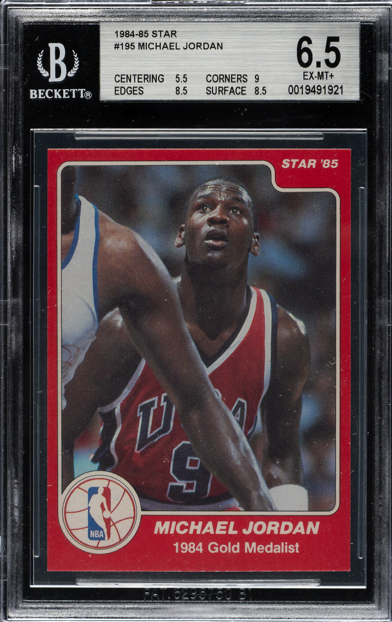 1984-1985-star-company-basketball-195-michael-jordan-1984-gold-medalist-bgs-ex-mt-65
