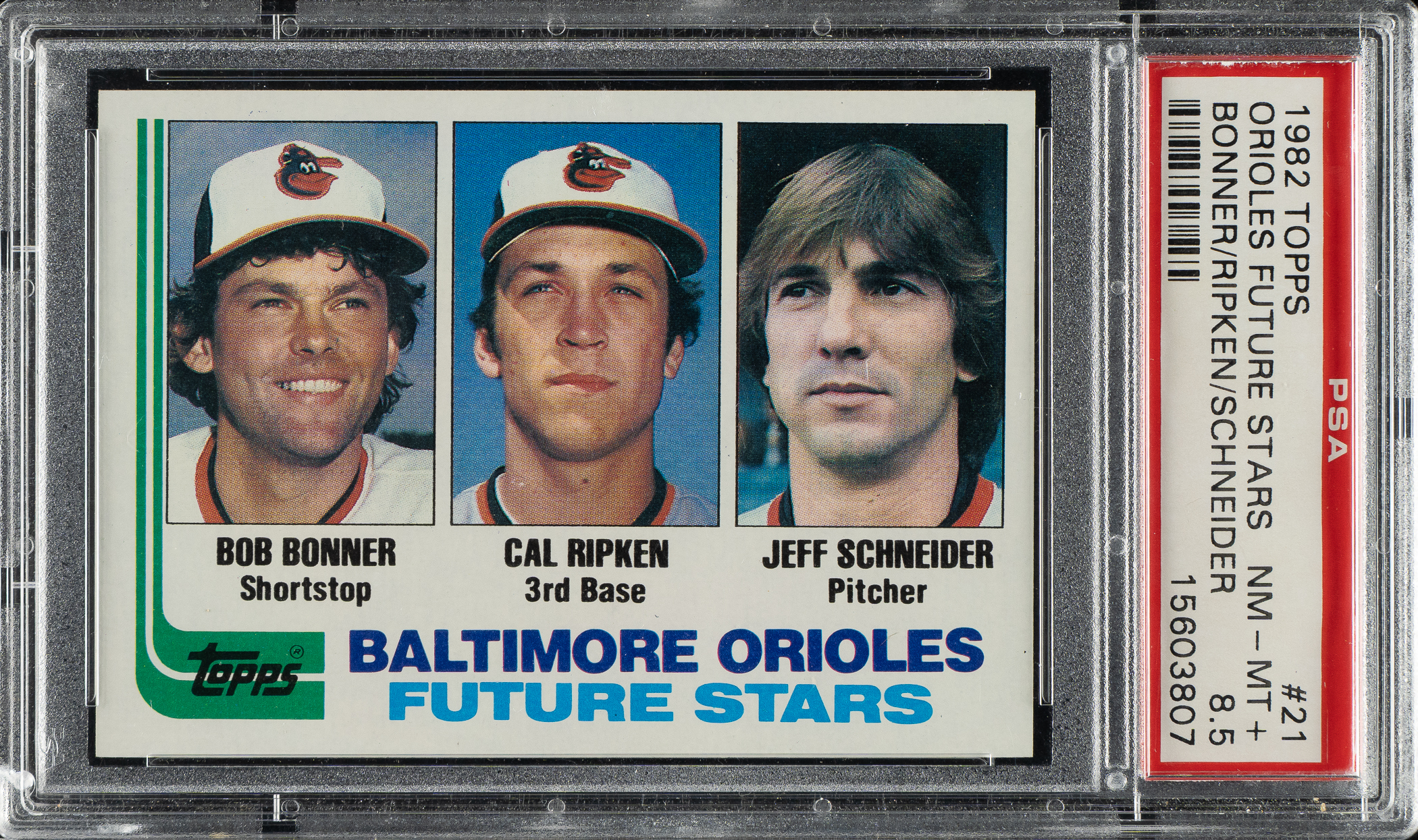 1982 Topps #21 Cal Ripken Jr. Rookie PSA NM-MT+ 8.5 | REA Archive