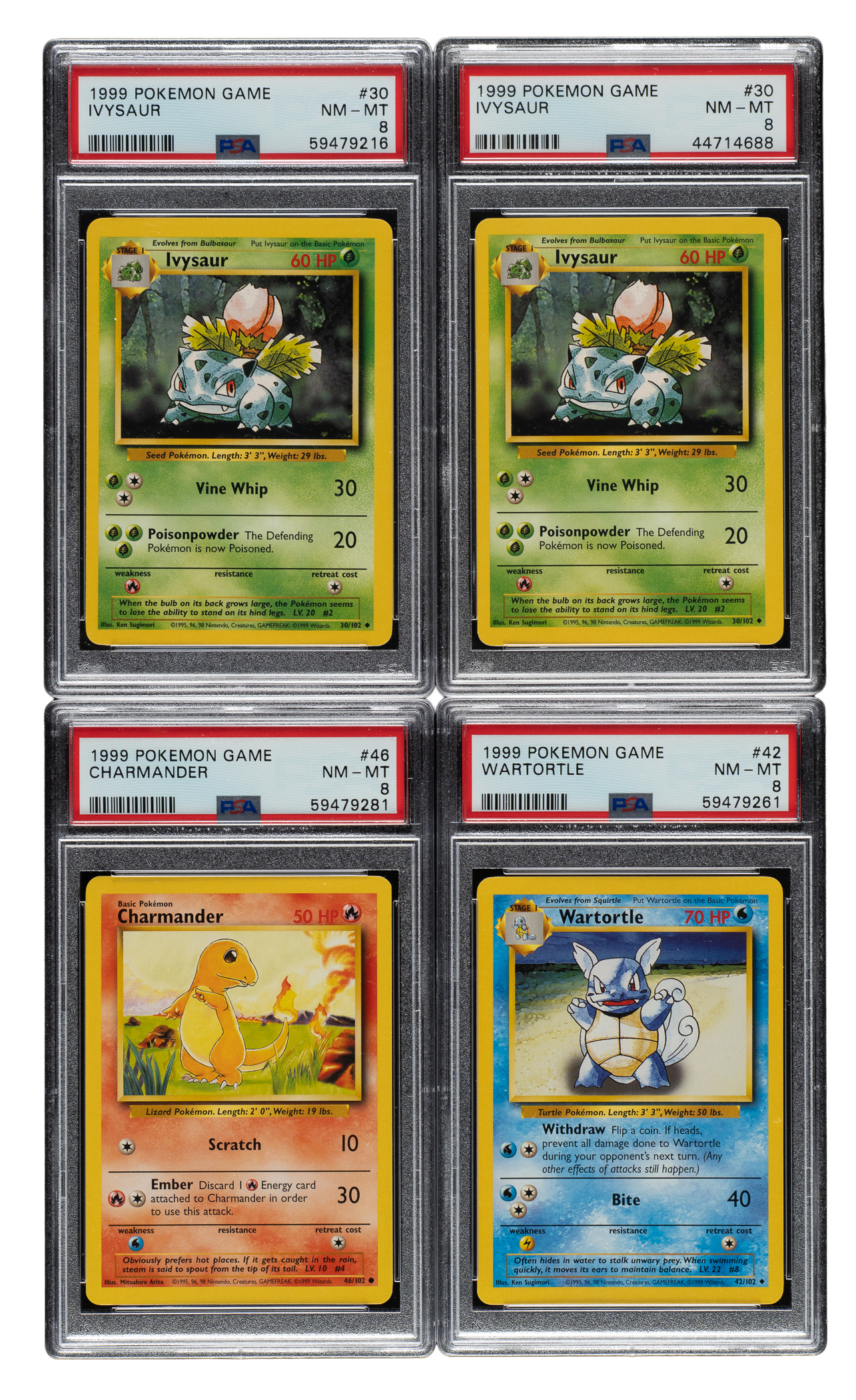 Pokemon Base 1999 Pokemon Base Set PSA NM-MT 8 Collection (29) | REA Archive