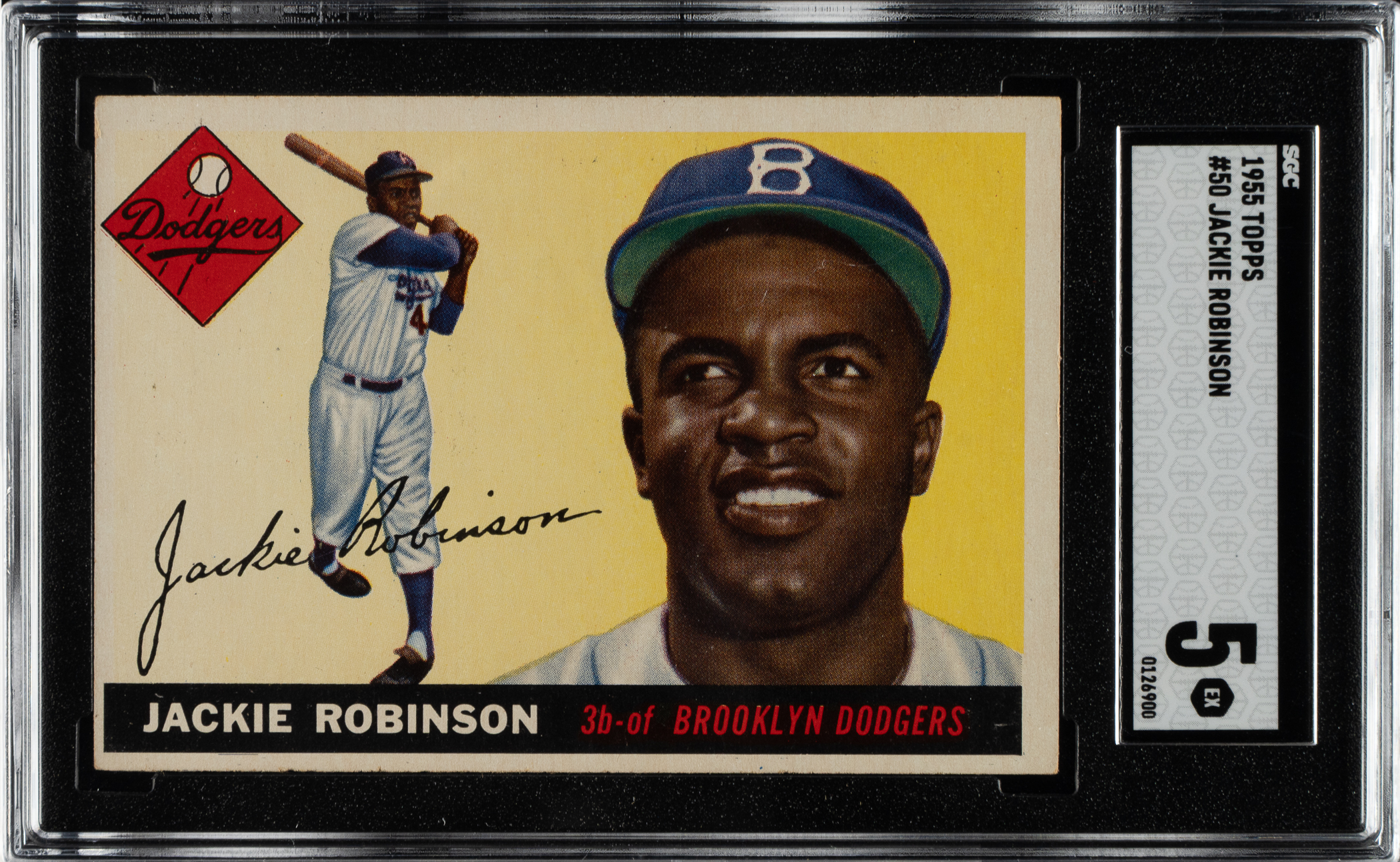 1955 Topps #50 Jackie Robinson SGC EX 5 | REA Archive