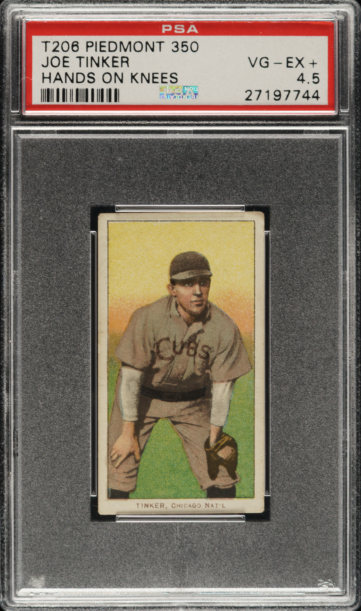 1909-1911 T206 White Border Joe Tinker Hands on Knees PSA VG-EX+ 4.5 ...